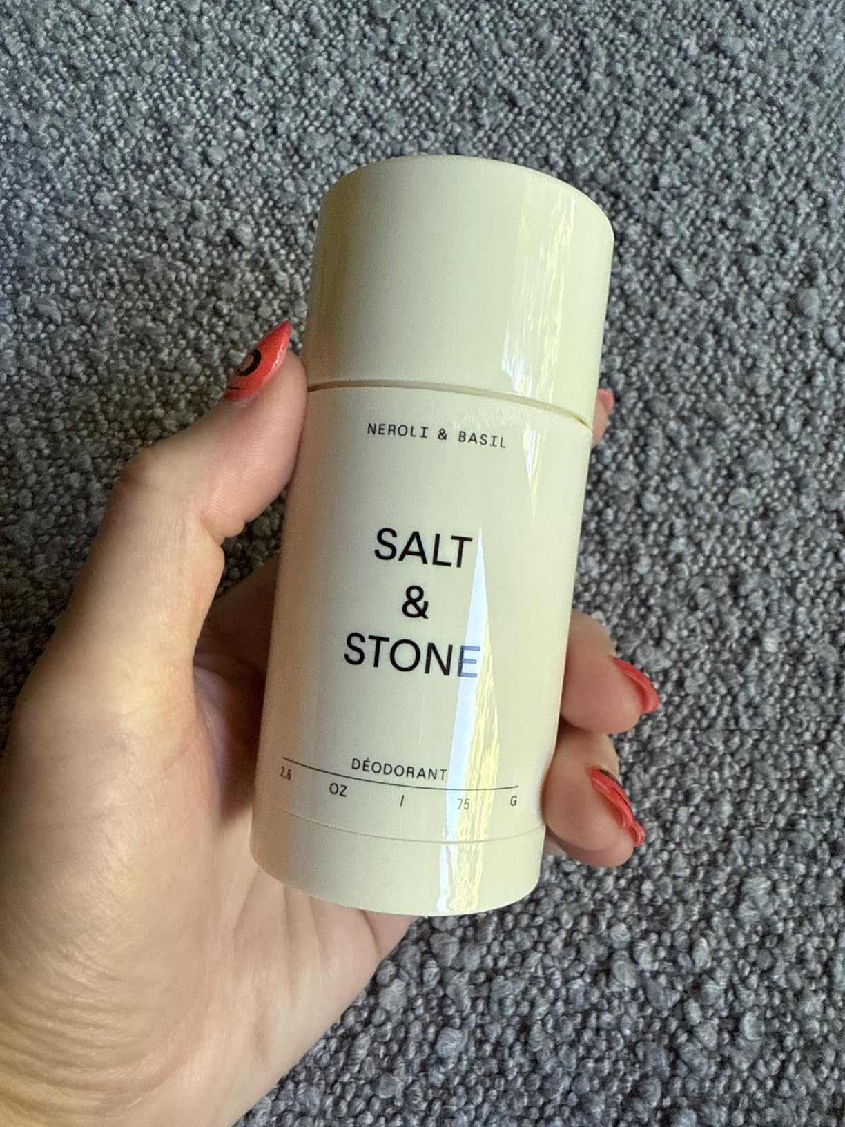 Salt & Stone Aluminum Free Deodorant | Extra Strength 48 Hour Protection for Women & Men | Made with Seaweed Extracts, Niacinamide & Prebiotics | Santal & Vetiver customer photo 2