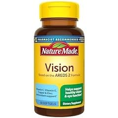 Nature Made Vision Based on the AREDS 2 Formula, Eye Vitamins with Lutein & Zeaxanthin, Vitamin C, Vitamin E, Zinc and Copper for Healthy Vision and Eye Function Support, 60 Softgels, 30 Day Supply customer photo 1