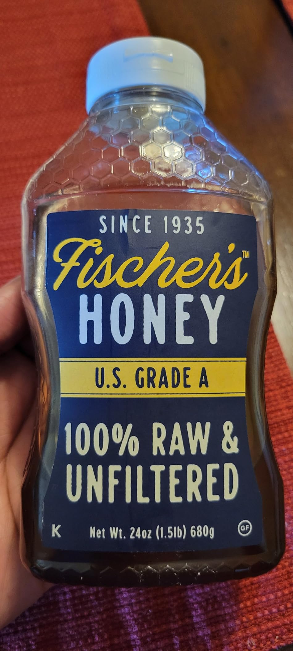 Fischer's 100% Pure, Raw & Unfiltered Honey - USA Made Honey - All-Natural Sweetener - Rich Flavor Profile, Packed with Nutrients, 40 oz customer photo 2