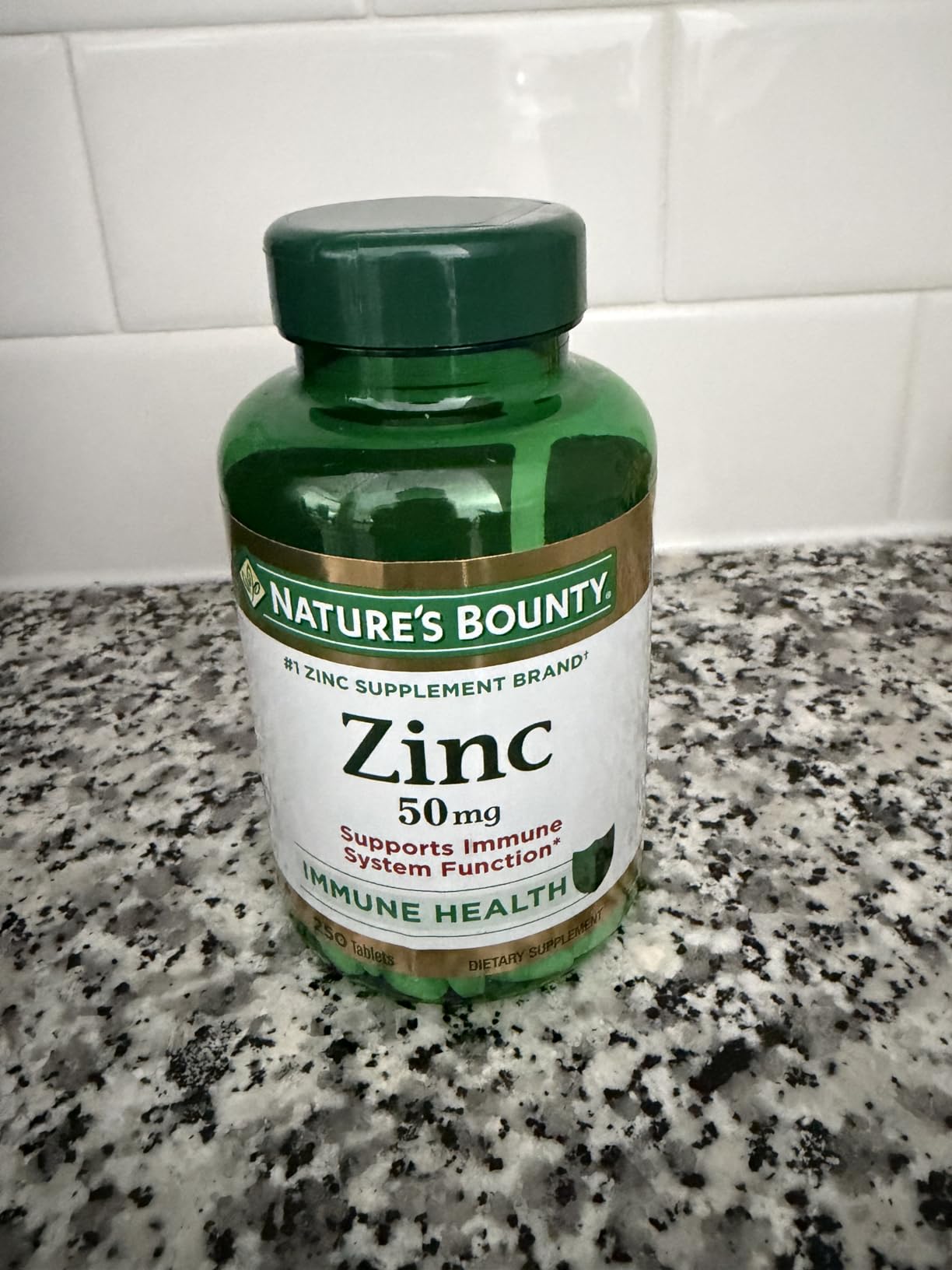 Nature's Bounty Zinc 50mg, Immune Support & Antioxidant Supplement, Promotes Skin Health, 1 Caplet Per Day, Gluten Free, 250 Vegetarian Caplets customer photo 2
