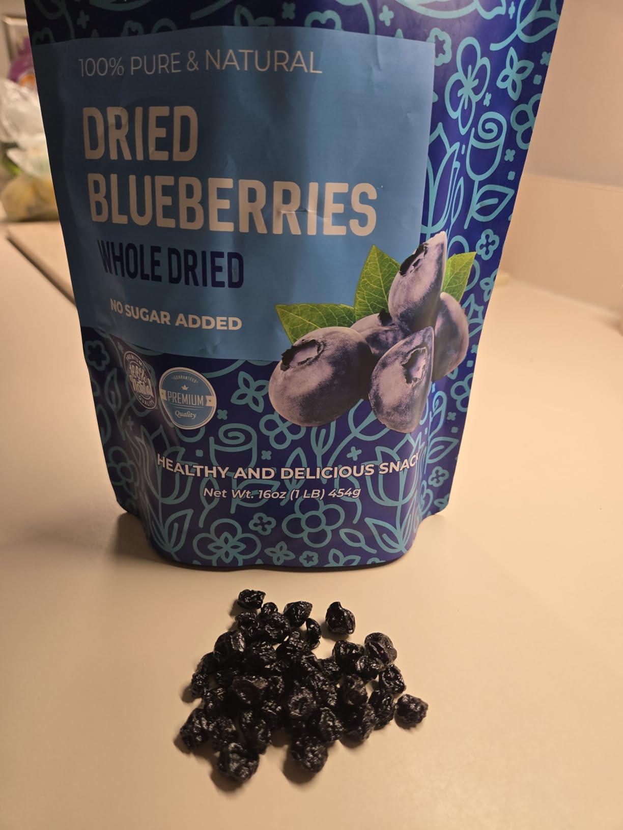 Herbaila Whole Dried Blueberries, No Sugar Added, Bulk, Dehydrated, 1 Pound customer photo 2