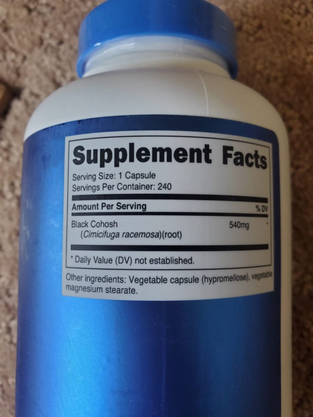 Nutricost Black Cohosh 540mg, 240 Capsules - Non-GMO, Gluten Free customer photo 1