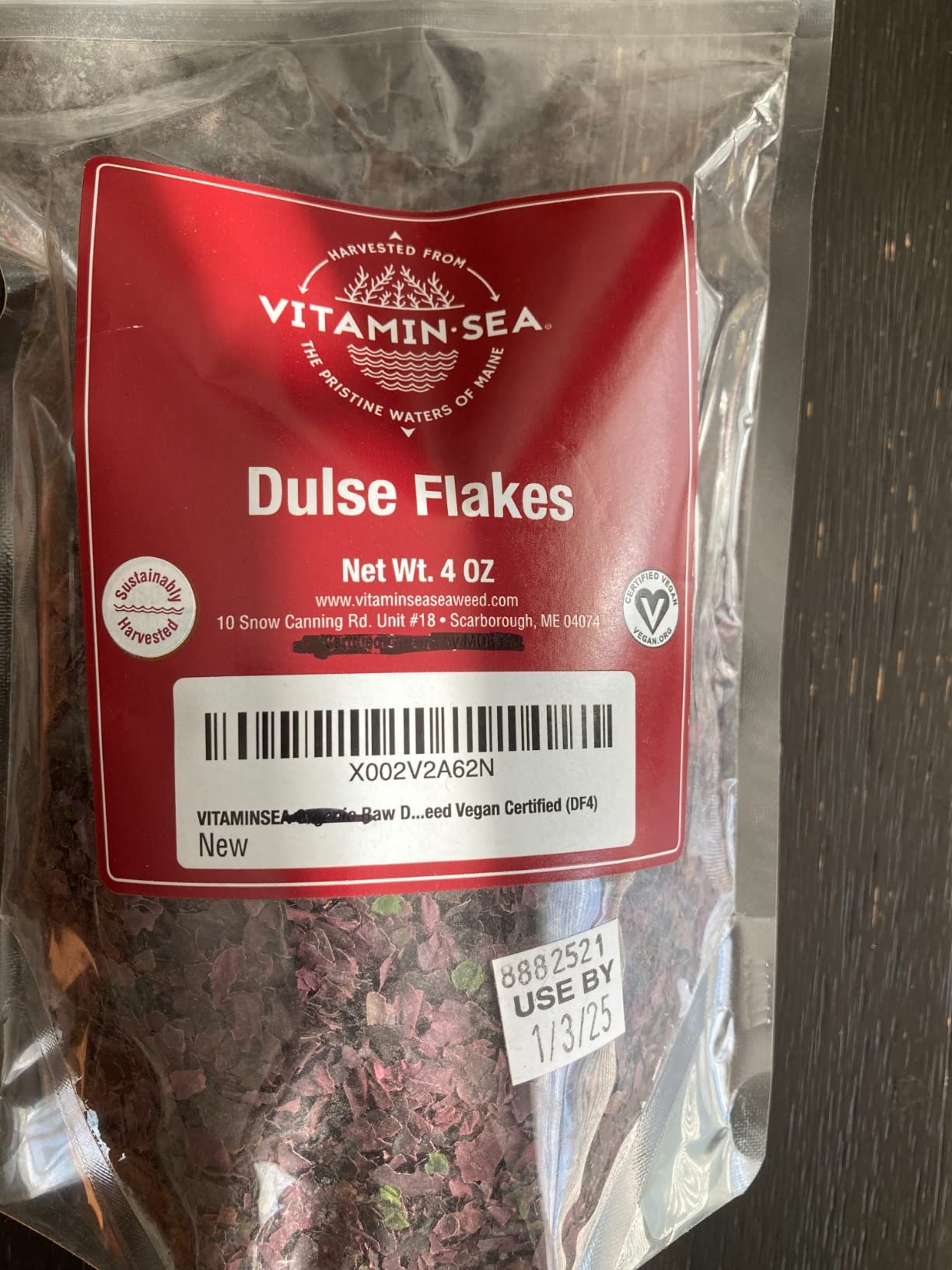 VITAMINSEA Dulse Dried Seaweed | Wild North Atlantic Seaweed for Snacking, Seasoning, Soups & Salads | Rich in Vitamins, Minerals & Antioxidants Perfect for Thyroid Support | Flakes (4 OZ) customer photo 2