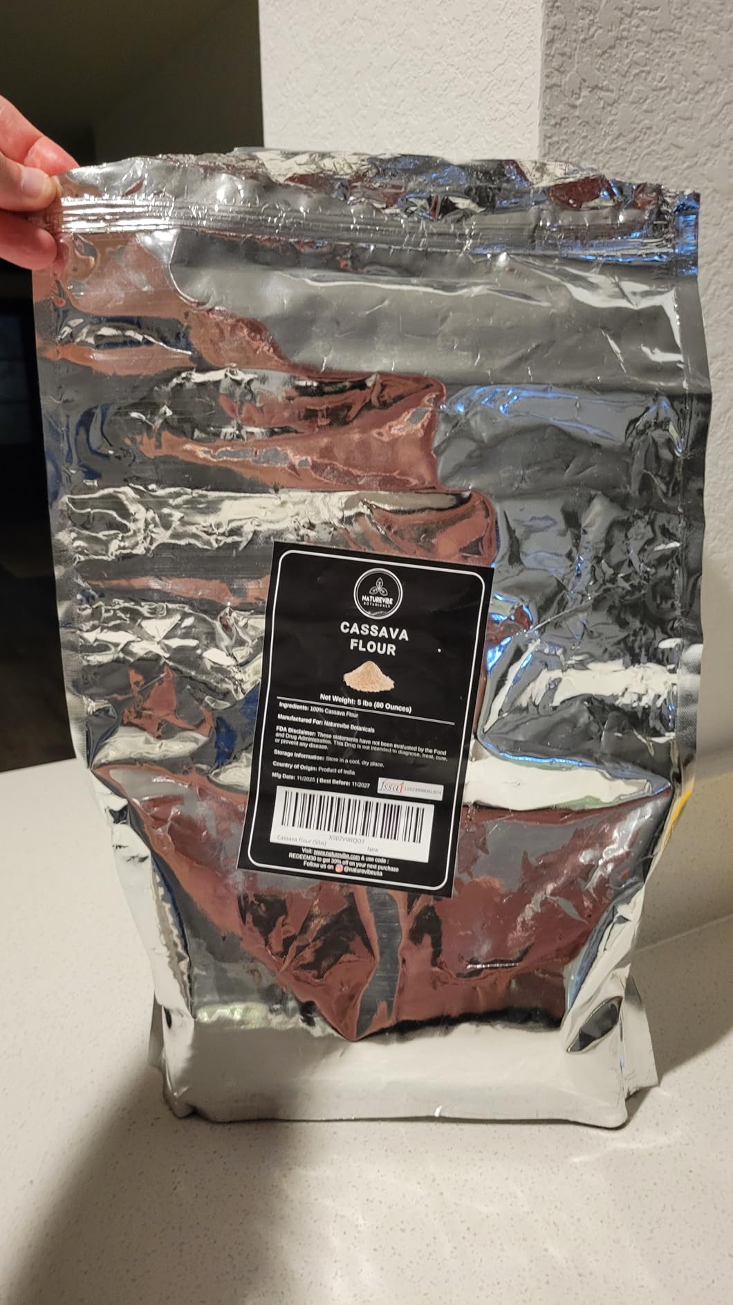 Naturevibe Botanicals Cassava Flour 5 lb | Grain-Free, Gluten-Free Flour | Non-GMO, Fine Texture | Paleo & Vegan Friendly | Ideal for Baking, Tortillas, Bread, Pancakes & Cooking customer photo 1
