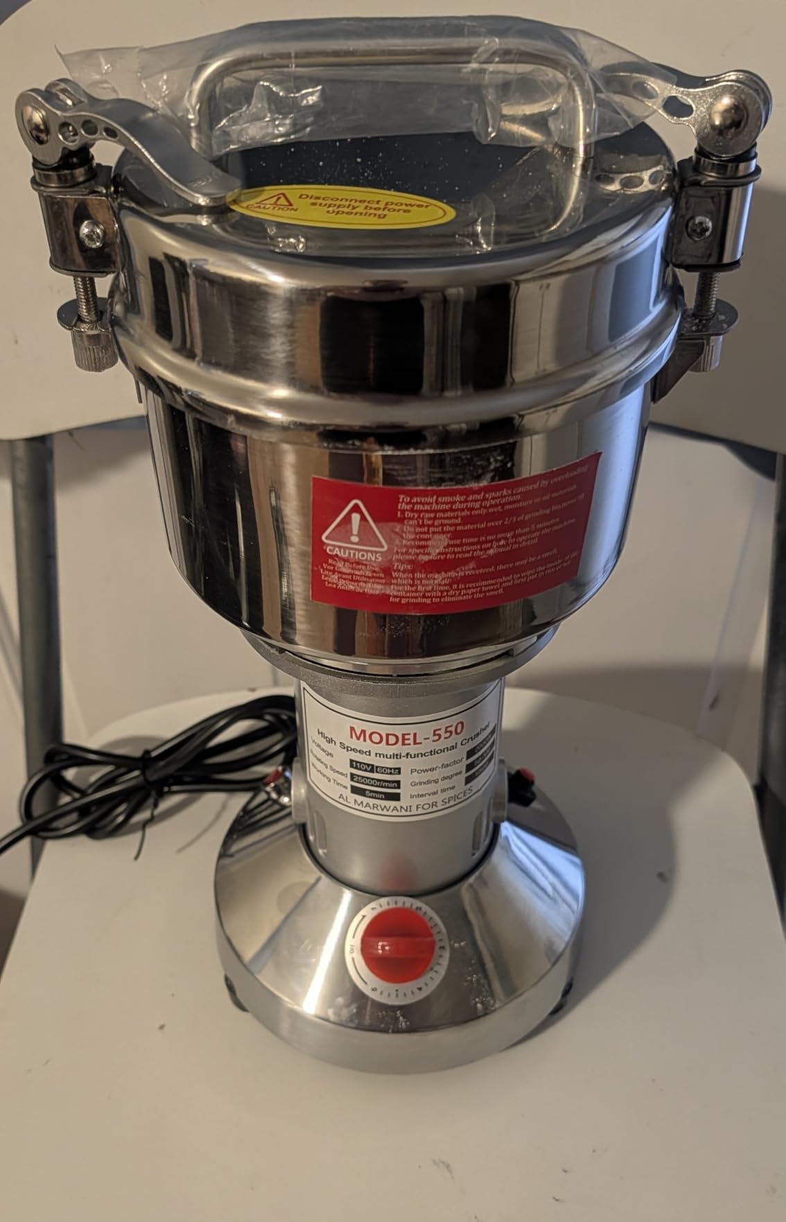 Grain Mill Grinder 750g High Speed Electric Stainless Steel Grinder Cereals Corn Flour Pulverizer Powder Machine for Dry Spice Herbs Grains Coffee Rice Pepper customer photo 1
