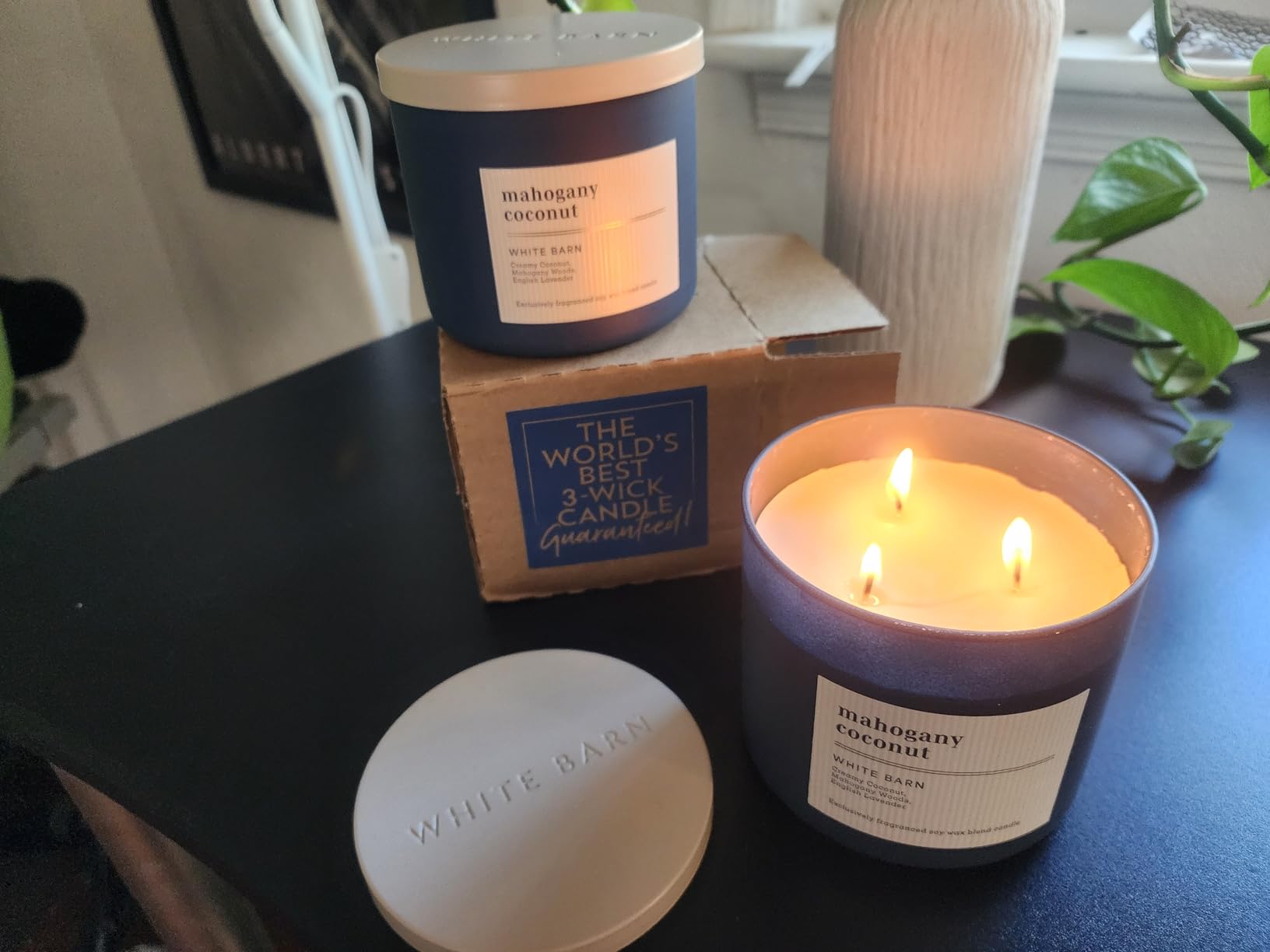 Bath & Body Works 3-Wick Candle, Mahogany Coconut Candle, Strong Throw, Long-Lasting Burn Up to 45 Hours, Exclusively Fragranced Soy Wax Blend, 14.5 oz - 1 Pack customer photo 1