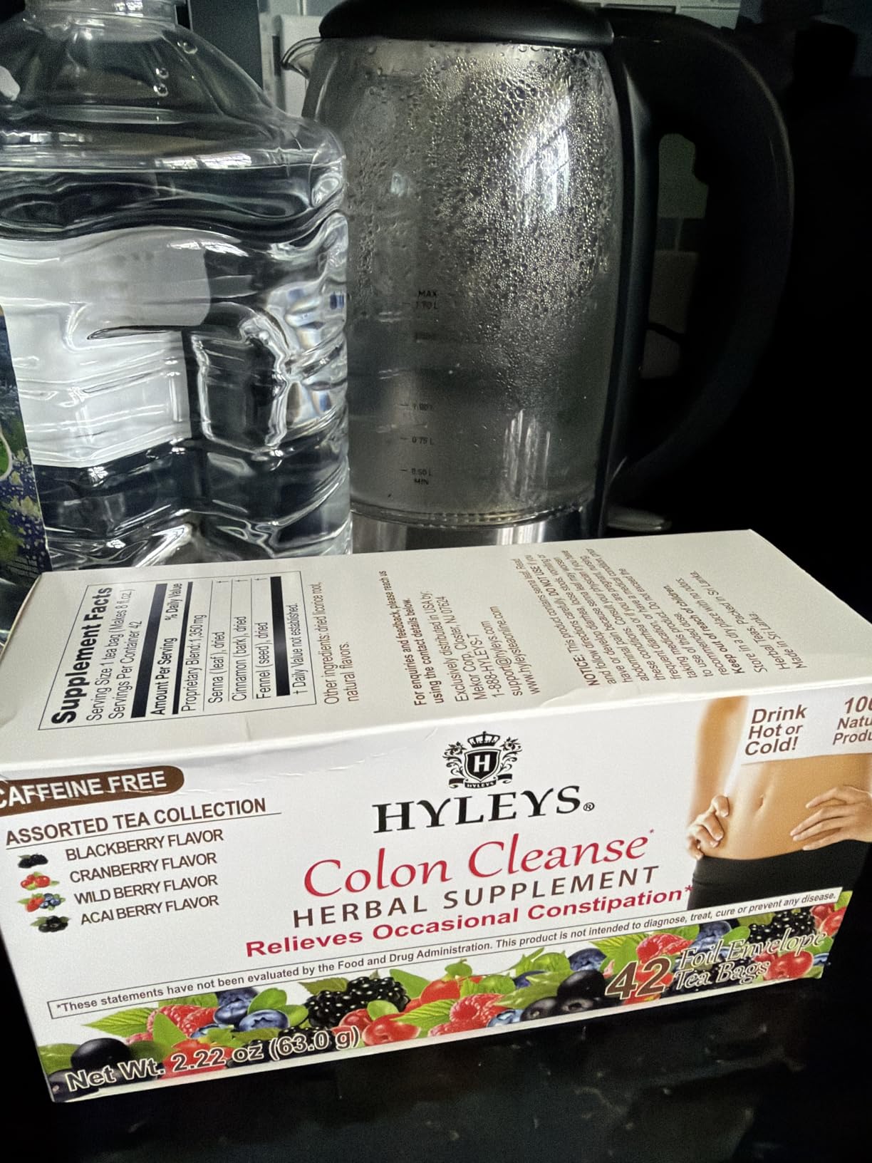 HYLEYS Colon Cleanse Tea, Assorted Flavors - 42 Individually Wrapped Herbal Tea Bags - Caffeine Free, Gluten Free customer photo 1
