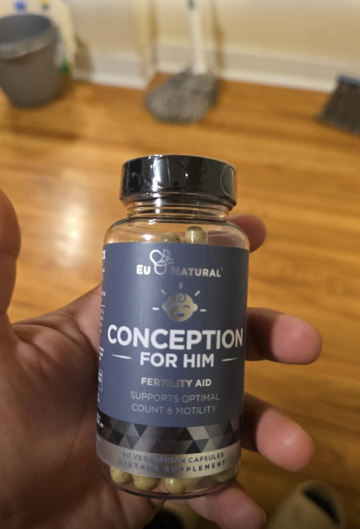 Eu Natural Conception for Him - Male Fertility Supplements with Ashwagandha, Folate & Zinc - Sperm Count, Motility & Strength Support - Fertility Support for Men, 60 Vegetarian Capsules customer photo 2