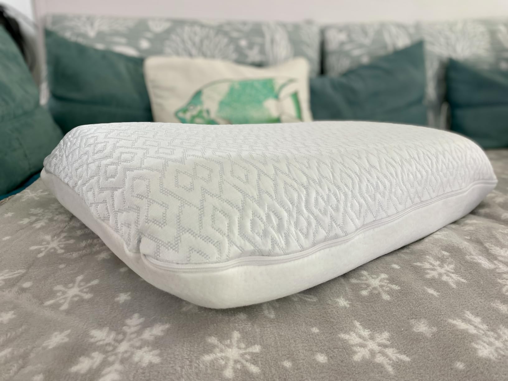 Adjustable Memory Foam Pillow for Side Sleeper, CertiPUR-US Neck Pillow | 4 Heights from 1.2 to 4.8in, Cervical Pillow for Neck Pain Relief, Thin Pillow for Back/Stomach Sleepers, Removable Pillowcase customer photo 2