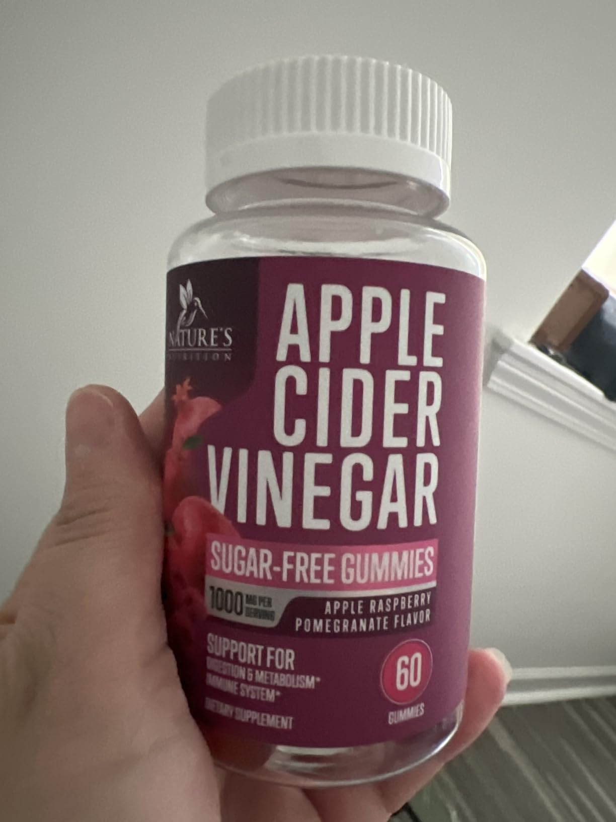 Apple Cider Vinegar Gummies 1000mg per Serving - Sugar Free Max Strength ACV Gummy Vitamins Supplement, Advanced Formula, Vitamin B12 Supports Metabolism & Energy, Keto Friendly, Vegan, 60 Gummies customer photo 2