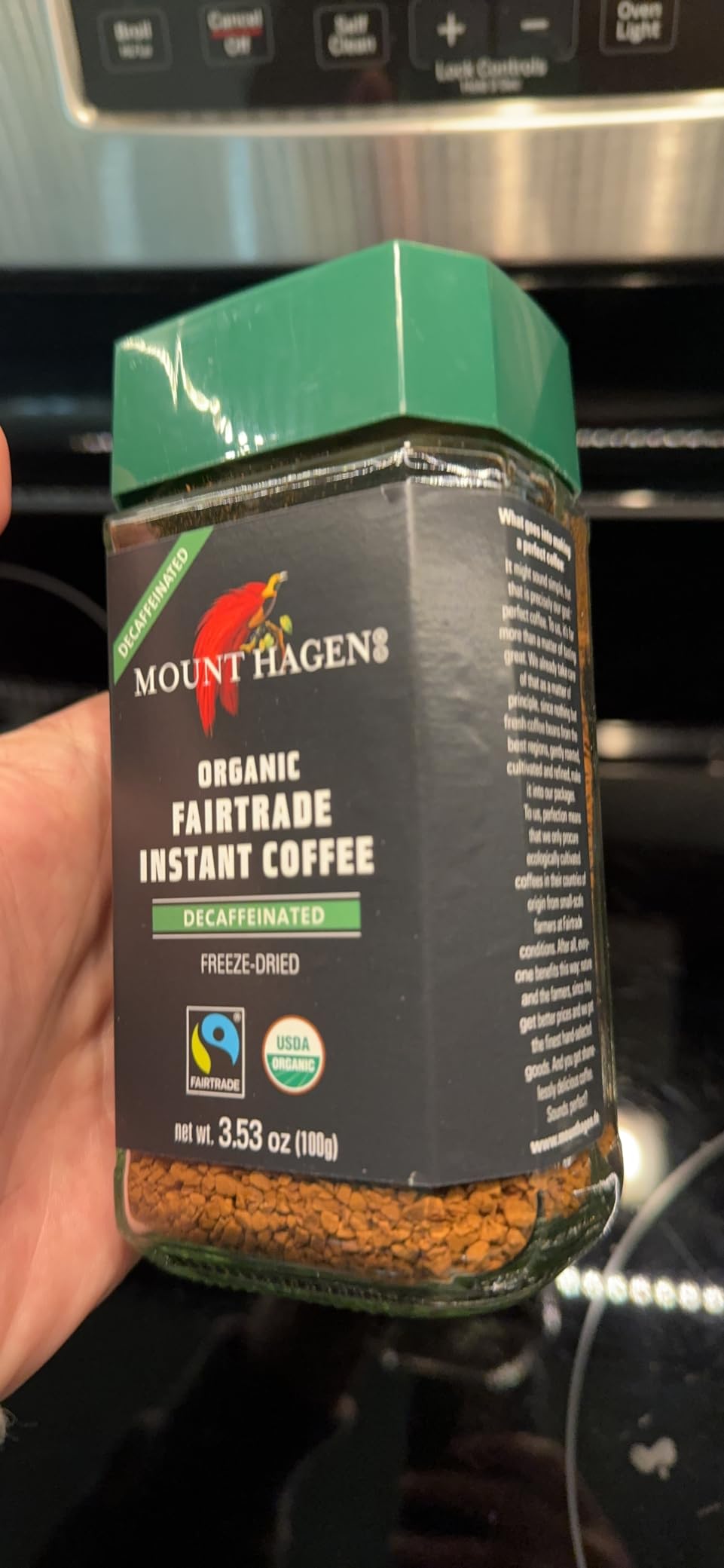 Mount Hagen 7.05oz Organic Freeze Dried Instant Decaf Coffee | Made From Organic Medium Roast Arabica Beans | Fair-Trade, Eco-friendly Instant Decaffeinated Coffee in Resealable Pouch Bag [7.05oz] customer photo 1
