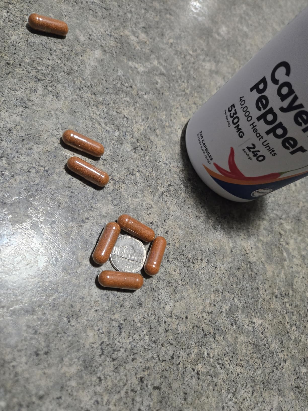 Nutricost Cayenne Pepper 530mg, 240 Capsules - 40,000 Heat Units, Gluten Free, Non-GMO customer photo 1