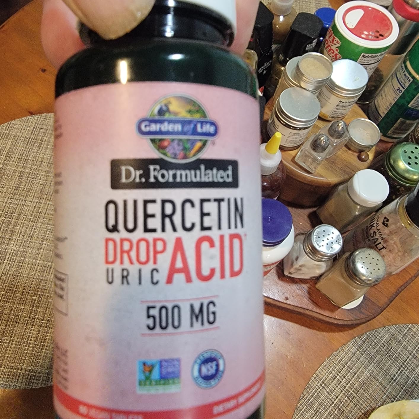 Garden of Life Dr. Formulated Quercetin Drop Uric Acid Support with Tart Cherry Extract, Vitamin C & Luteolin - Probiotic, Gluten-Free, Non-GMO, Vegan, 60 Tablets customer photo 1