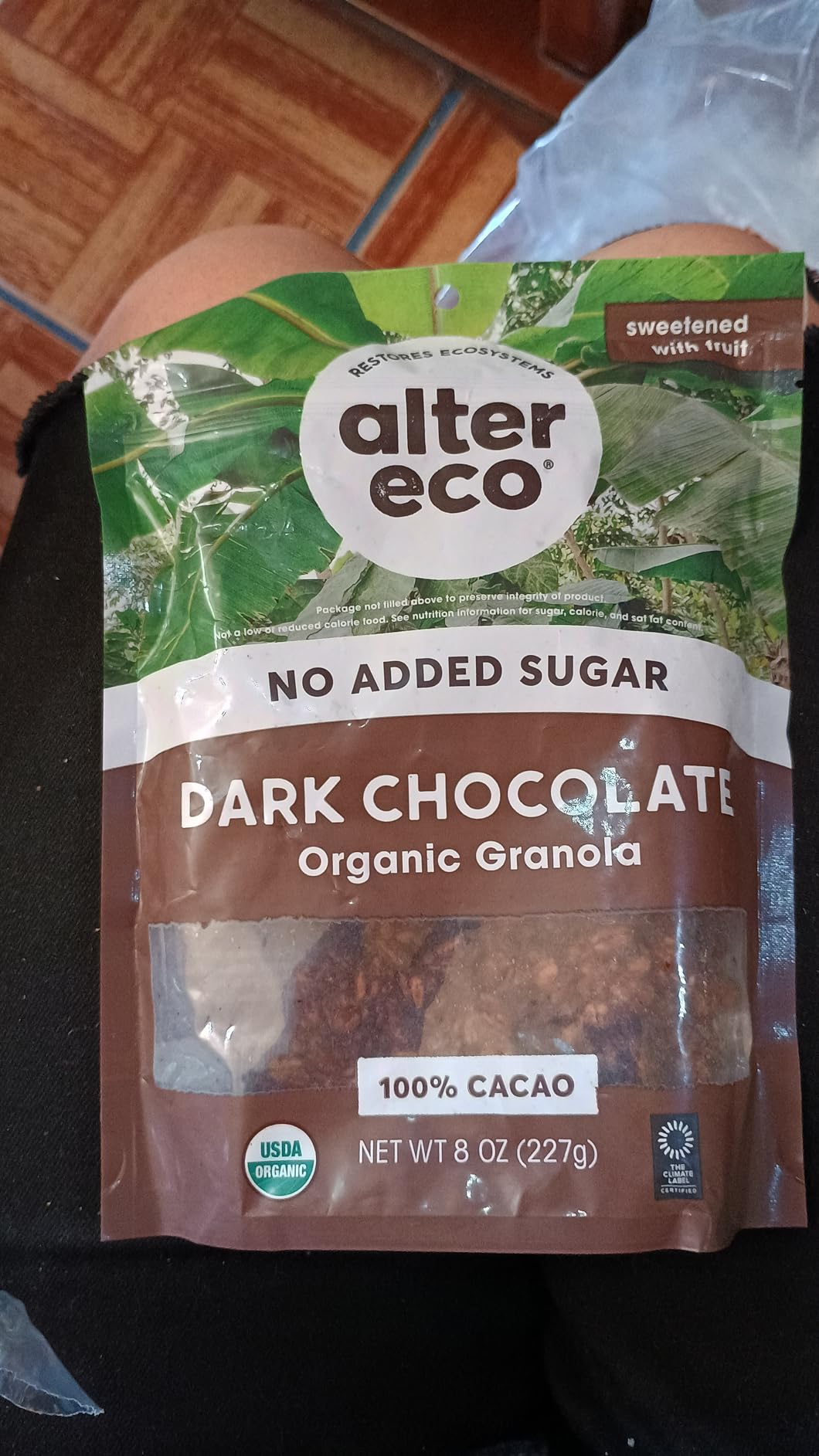 Alter Eco Dark Chocolate Granola, Healthy, Organic Breakfast & Snack, Naturally Sweetened with Fruit, Vegan, No Artificial Sugars or Additives, Regeneratively-Farmed Oats (Dark Chocolate - 1 Pack) customer photo 1
