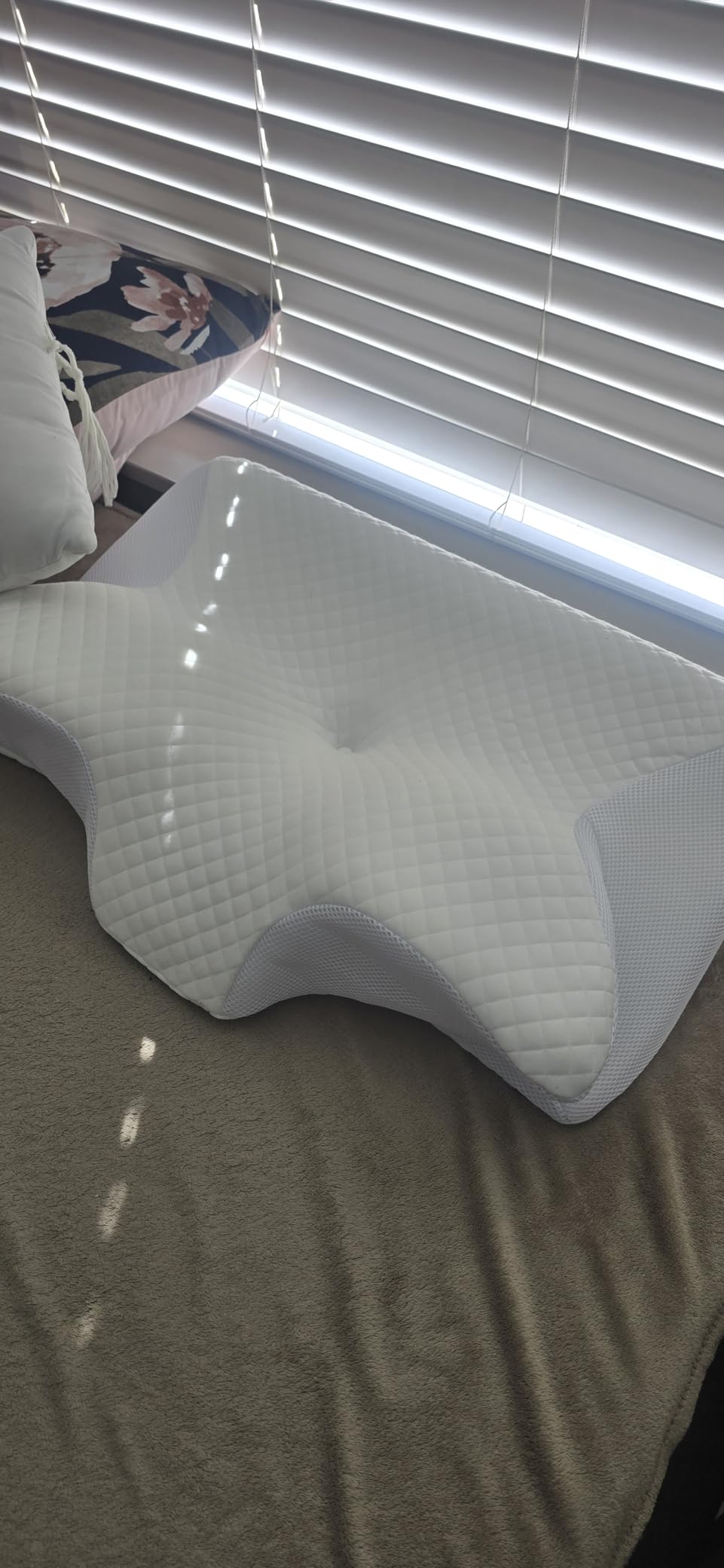 HOMCA Memory Foam Cervical Pillow, 2 in 1 Ergonomic Contour Orthopedic Pillow for Neck Pain, Contoured Support Pillows for Side Back Stomach Sleepers customer photo 1