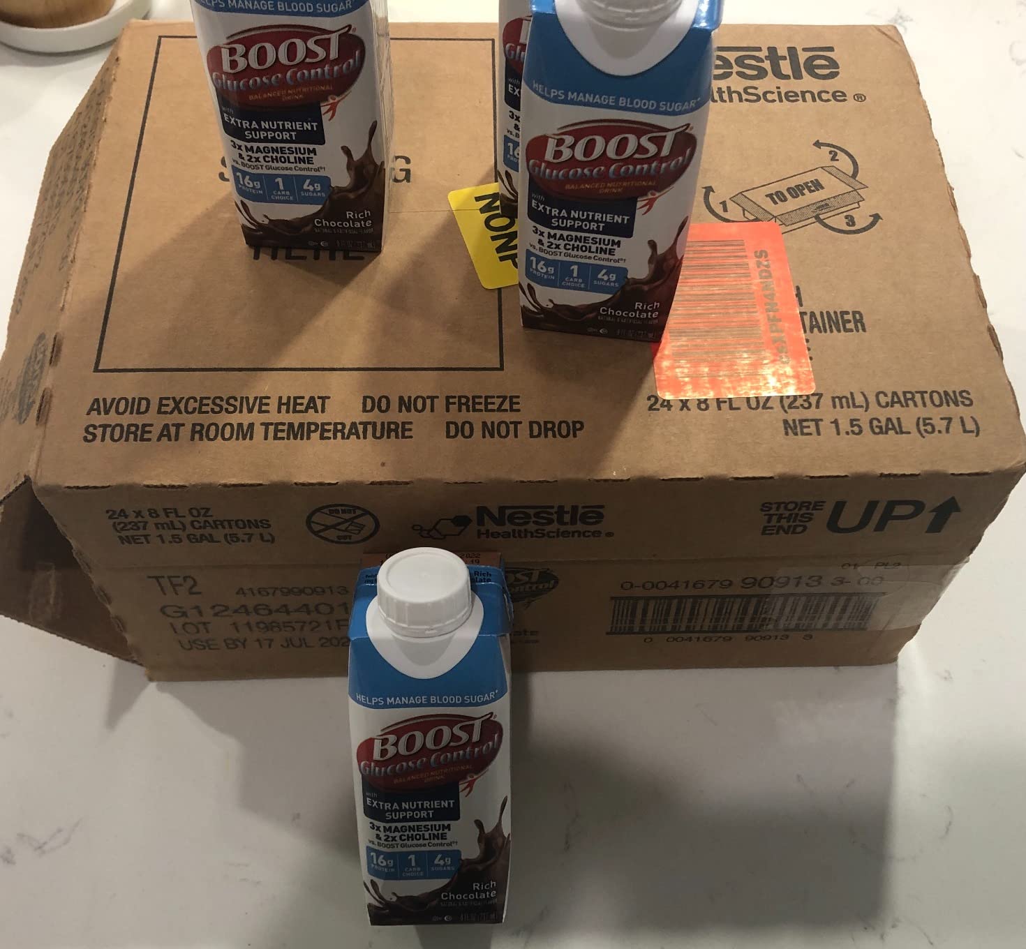 BOOST Glucose Control Ready to Drink Nutritional Drinks with Extra Nutrient Support Drink, Rich Chocolate, 8 Fl Oz, Pack of 24 customer photo 2