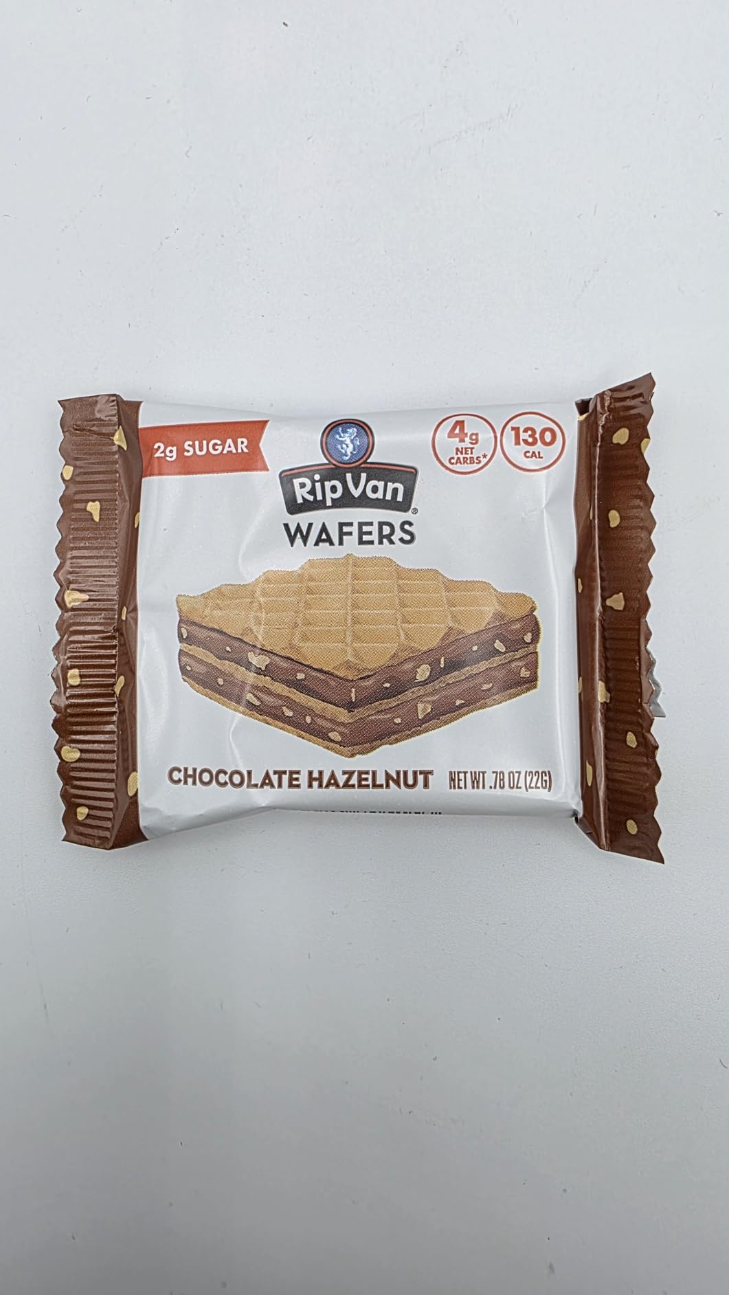 Rip Van Chocolate Hazelnut Wafer Cookies, Keto, Non-GMO, Healthy Snacks, Low Carb & Low Sugar (2g), Low Calorie, Vegan, 16 Count customer photo 1