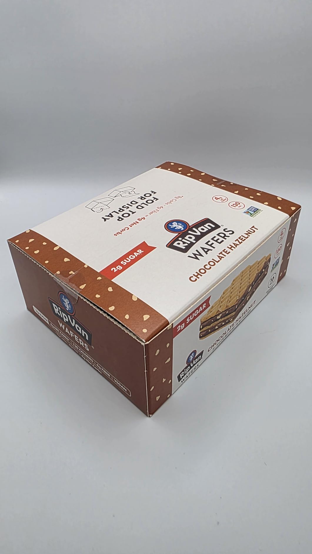 Rip Van Chocolate Hazelnut Wafer Cookies, Keto, Non-GMO, Healthy Snacks, Low Carb & Low Sugar (2g), Low Calorie, Vegan, 16 Count customer photo 2