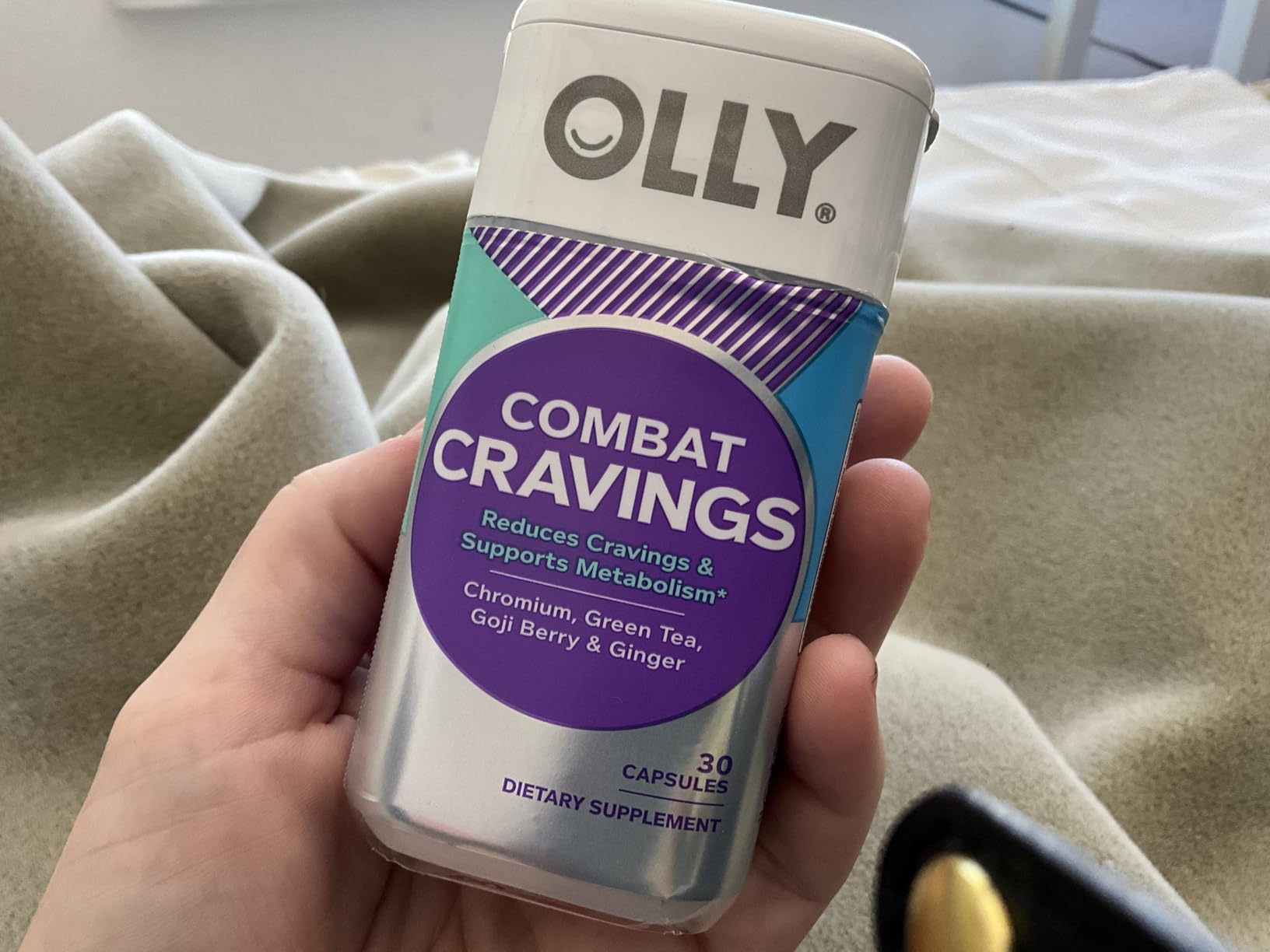 OLLY Combat Cravings, Metabolism & Energy Support Supplement, 1000 mcg Chromium, Green Tea, Goji Berry, Ginger - 30 Count customer photo 2