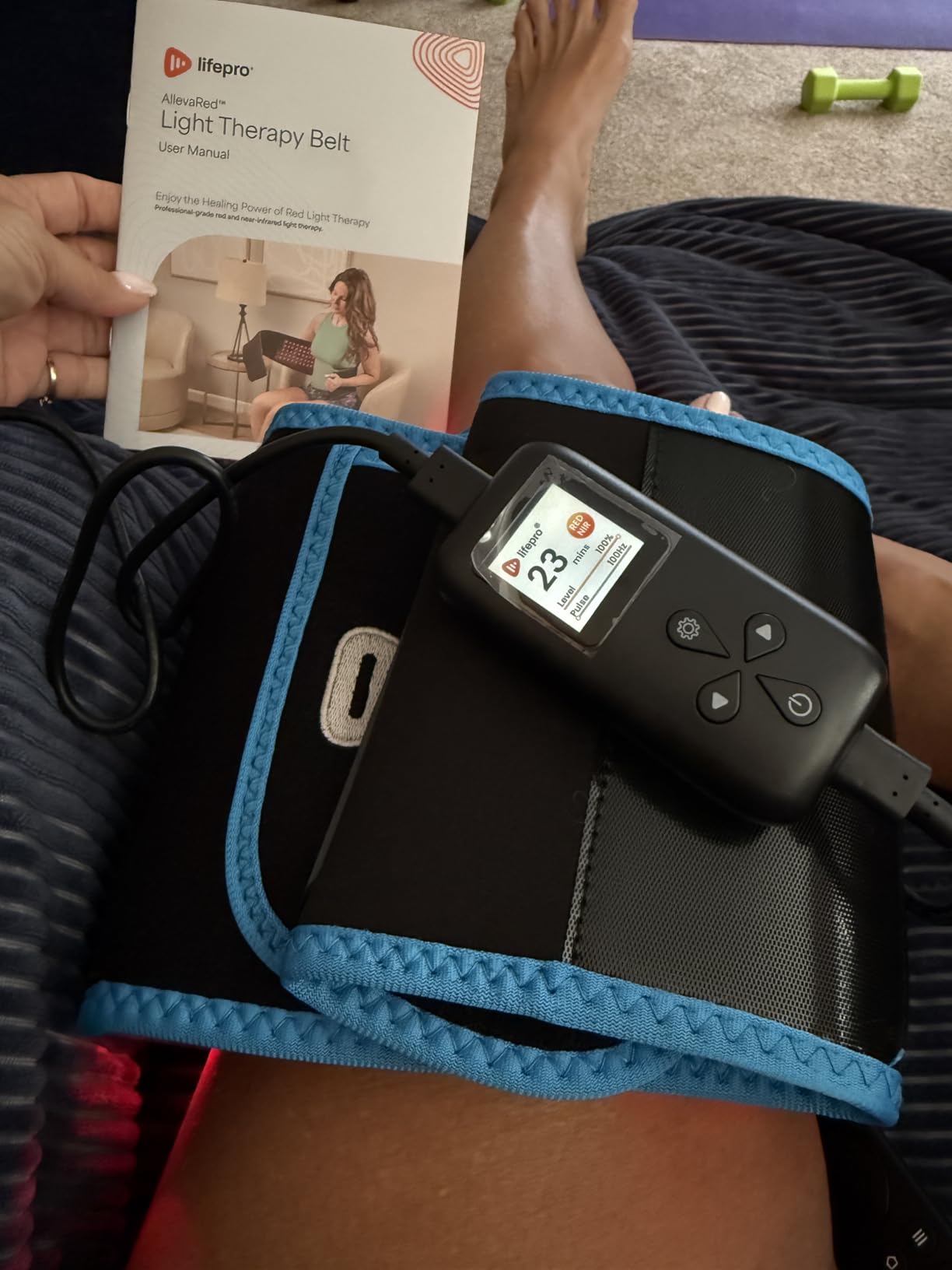Lifepro Red Light Therapy Belt - Infrared Red Light Therapy for Body, Back Pain and Shoulder - 660nm & 850nm Near Infrared Heating Pad - Adjustable & Portable for Wellness & Relaxation customer photo 1