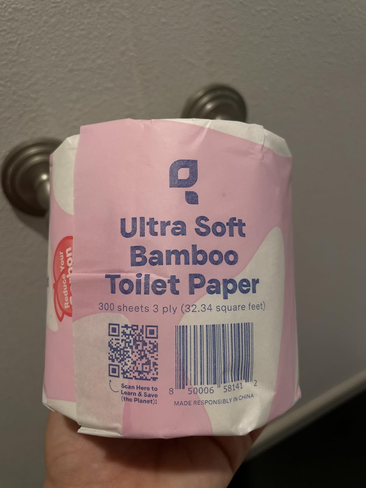 Repurpose 100% Bamboo Toilet Paper, 3-Ply, Tree-Free, Plastic-Free, FSC Certified, Septic Safe, Fast Dissolving, RV-Friendly, 12 Rolls (300 Sheets/Roll), No Fragrance/Dyes customer photo 2