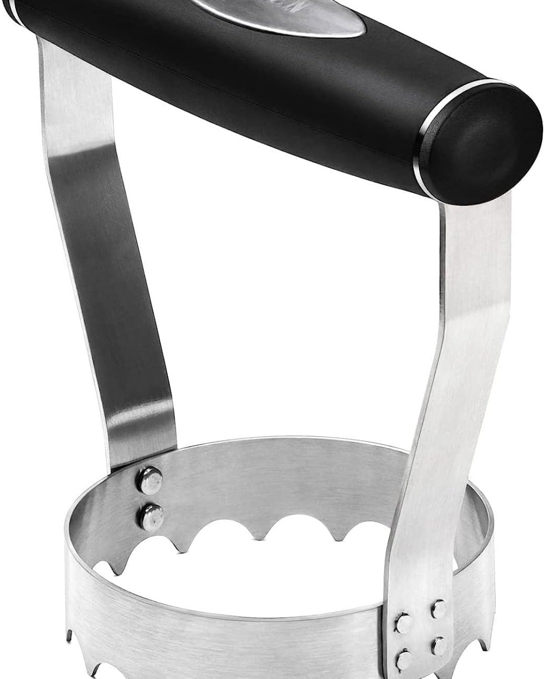 HULISEN Cutlery Serrated Food Chopper, 3 Inch Stainless Steel Manual Hand Chopper with Grip Handle & Serrated Tooth Edge, Handheld Chopper, Chop Cabbage, Egg, Nut, Ground Meat, Vegetable for Salad customer photo 1