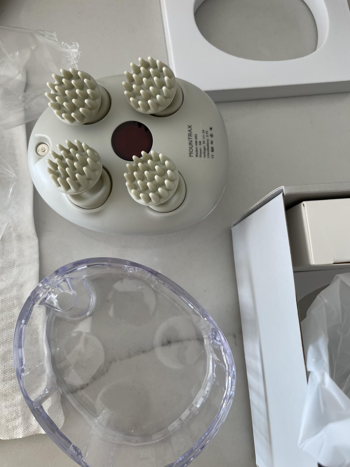 MOUNTRAX 5 in 1 Electric Scalp Massager, Portable Heated Head Hair Massager with 88 Kneading Nodes, 2 Massage Styles, 3 Speed Modes for Hair Growth, Stress Relief and Deep Clean customer photo 1