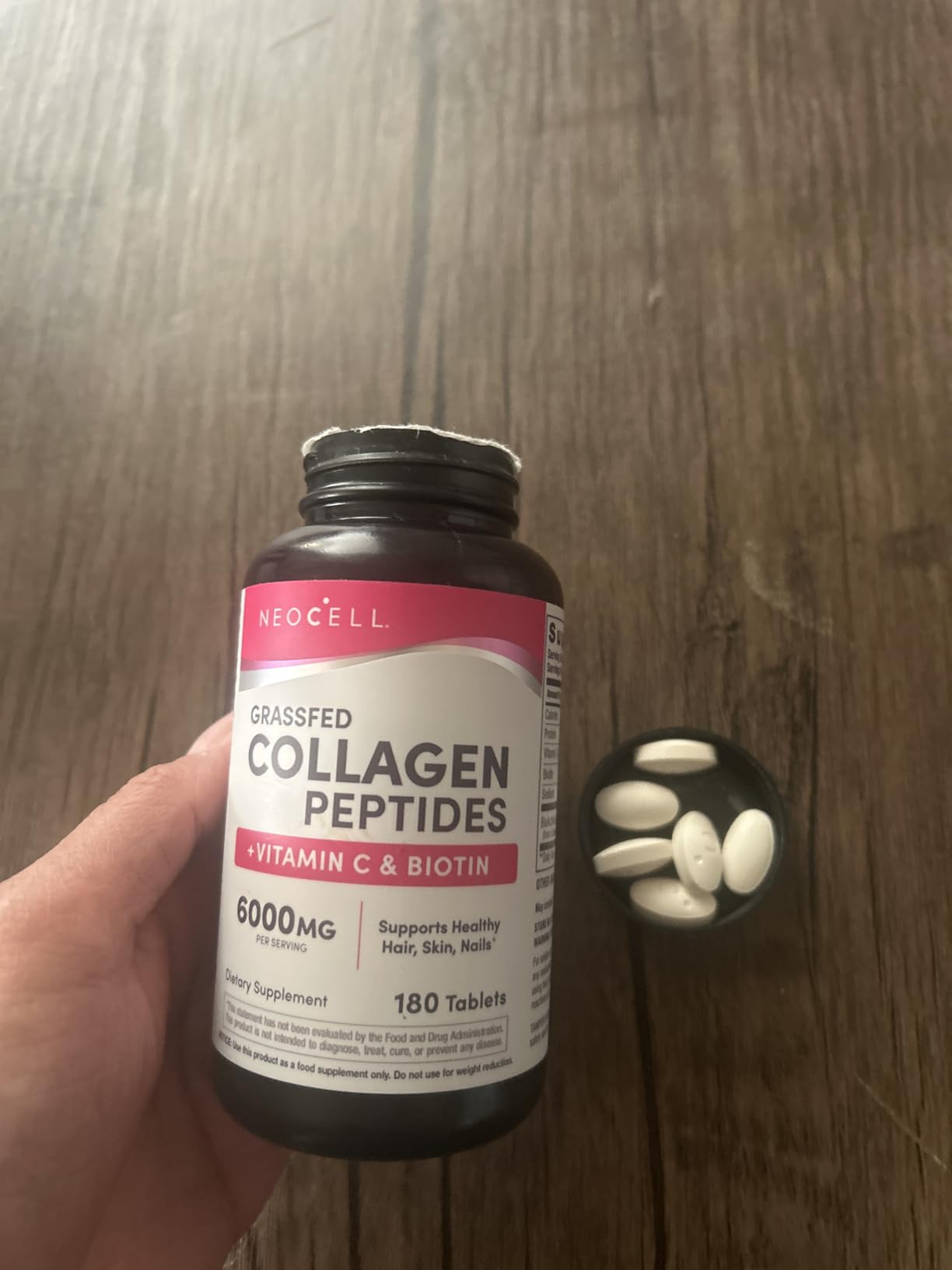 NeoCell Collagen Peptides Pills | 180 Tablets | with Vitamin C and Biotin | Grass Fed Bovine | Hair, Skin, & Nails | for Women and Men customer photo 1