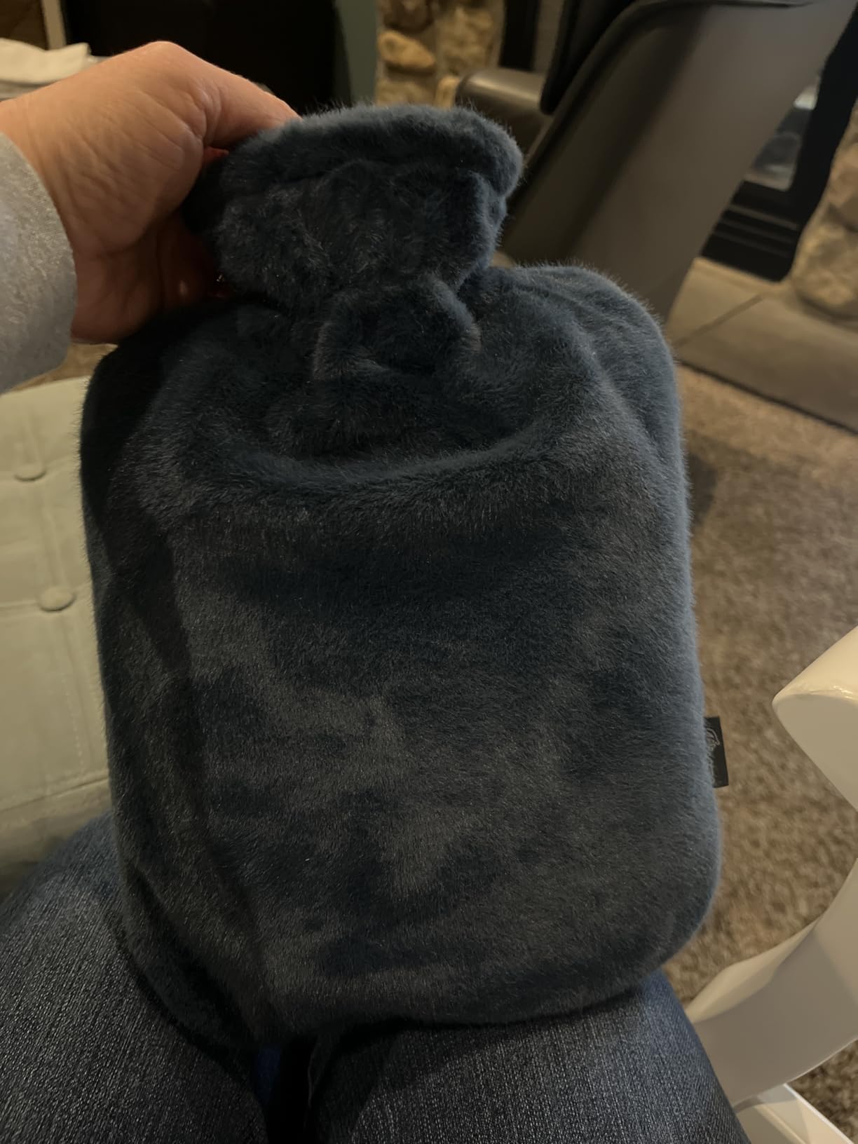 BICAREE Hot Water Bottle with Cover, 2L PVC Hot Water Bag for Neck, Shoulder Pain and Hand Feet Warmer, Menstrual Cramps, Hot Compress and Cold Therapy (Blue Ashes) customer photo 1