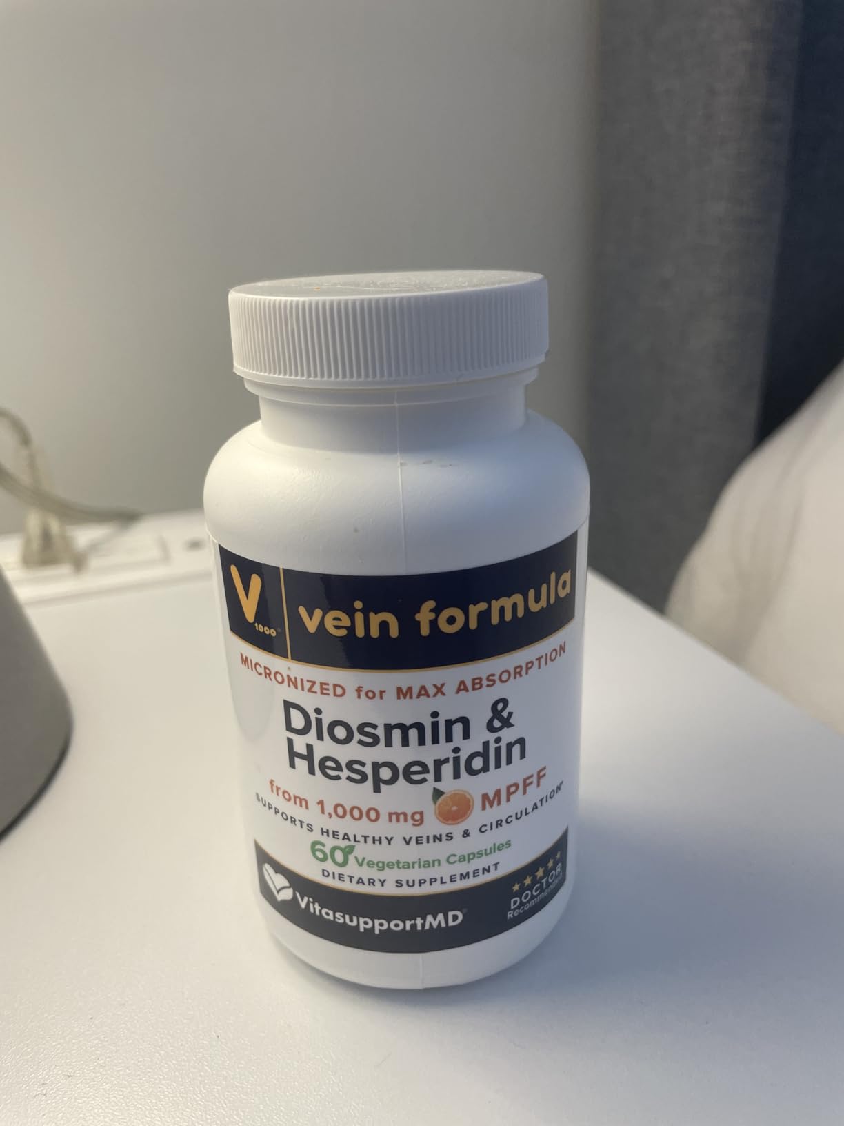 Vein Formula Diosmin Hesperidin 1000mg, Micronized Bioflavonoids Blend for Blood Circulation, Vein Support MPFF Supplement for Circulation in legs and feet, and Healthy Blood Flow Support, 60 Capsules customer photo 2