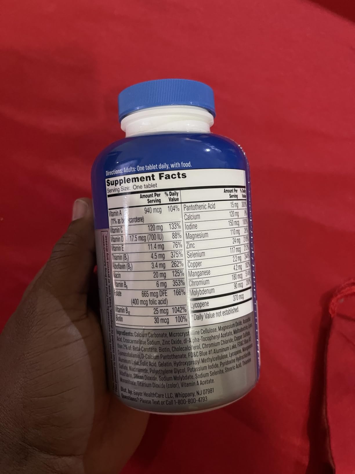 One A Day Men's 50+ Healthy Advantage Multivitamin, Multivitamin for Men with Vitamins A, C, E, B6, B12, Calcium and Vitamin D, Tablet, 200 Count customer photo 1