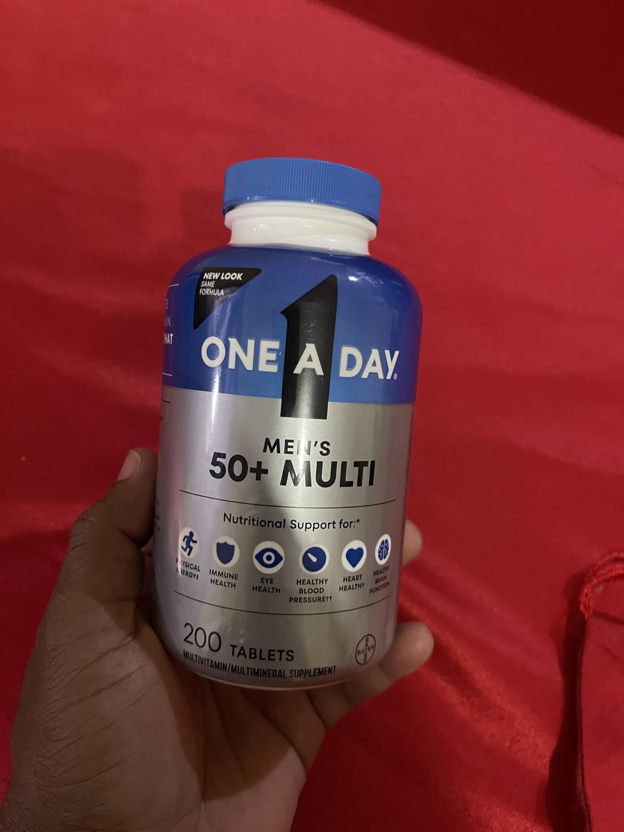 One A Day Men's 50+ Healthy Advantage Multivitamin, Multivitamin for Men with Vitamins A, C, E, B6, B12, Calcium and Vitamin D, Tablet, 200 Count customer photo 2