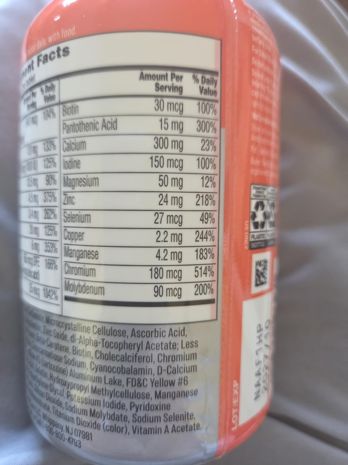 One A Day Multivitamin for Women 50 and Over Tablets, Womens Multivitamin 50 Plus with Vitamins D, C, E, Zinc & Biotin, Daily Vitamins for Woman 50+, 200 Ct (Packaging May Vary) customer photo 2