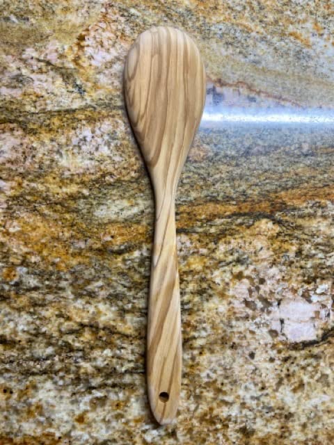 Wooden Salad Tongs for Serving - 12 Inches, Premium Olive Wood Salad Serving Utensils for Mixing, Tossing & Cooking - Sturdy Wooden Fork and Spoon with Long Comfortable Grip customer photo 1