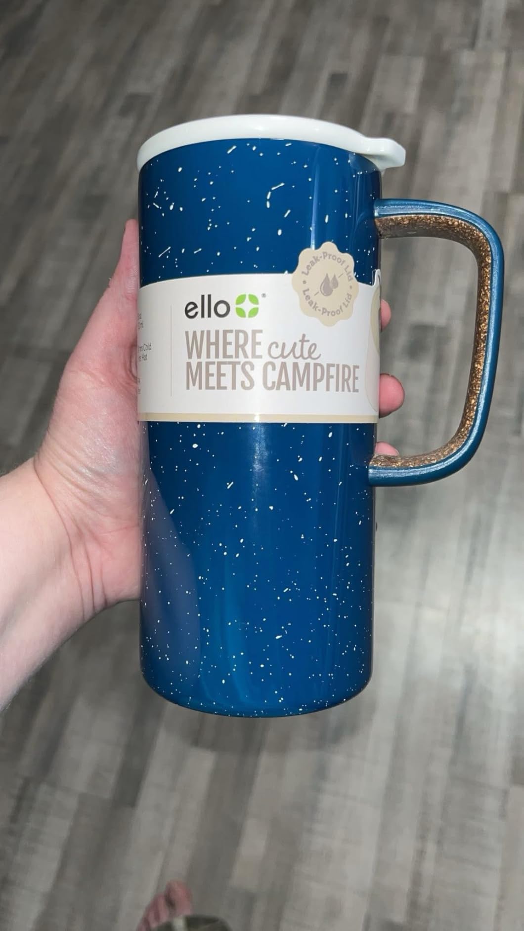 Ello Campy 18oz Stainless Steel Travel Mug with Handle and Leak Proof Lid | Vacuum Insulated Coffee Cup | Matte Black customer photo 1