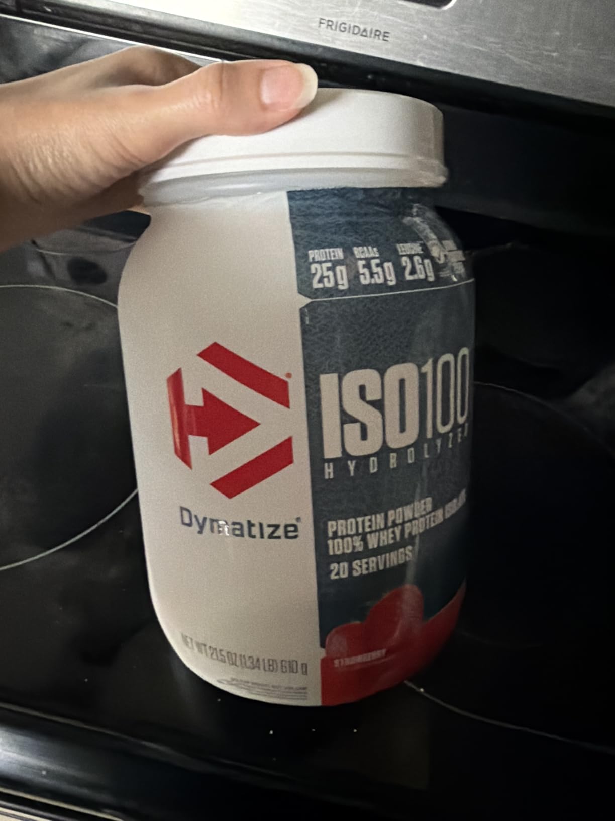 Dymatize ISO100 Whey Protein Powder Isolate, Cookies & Cream, 25g of Protein, 5.5g BCAAs, Gluten Free (20 Servings) customer photo 2