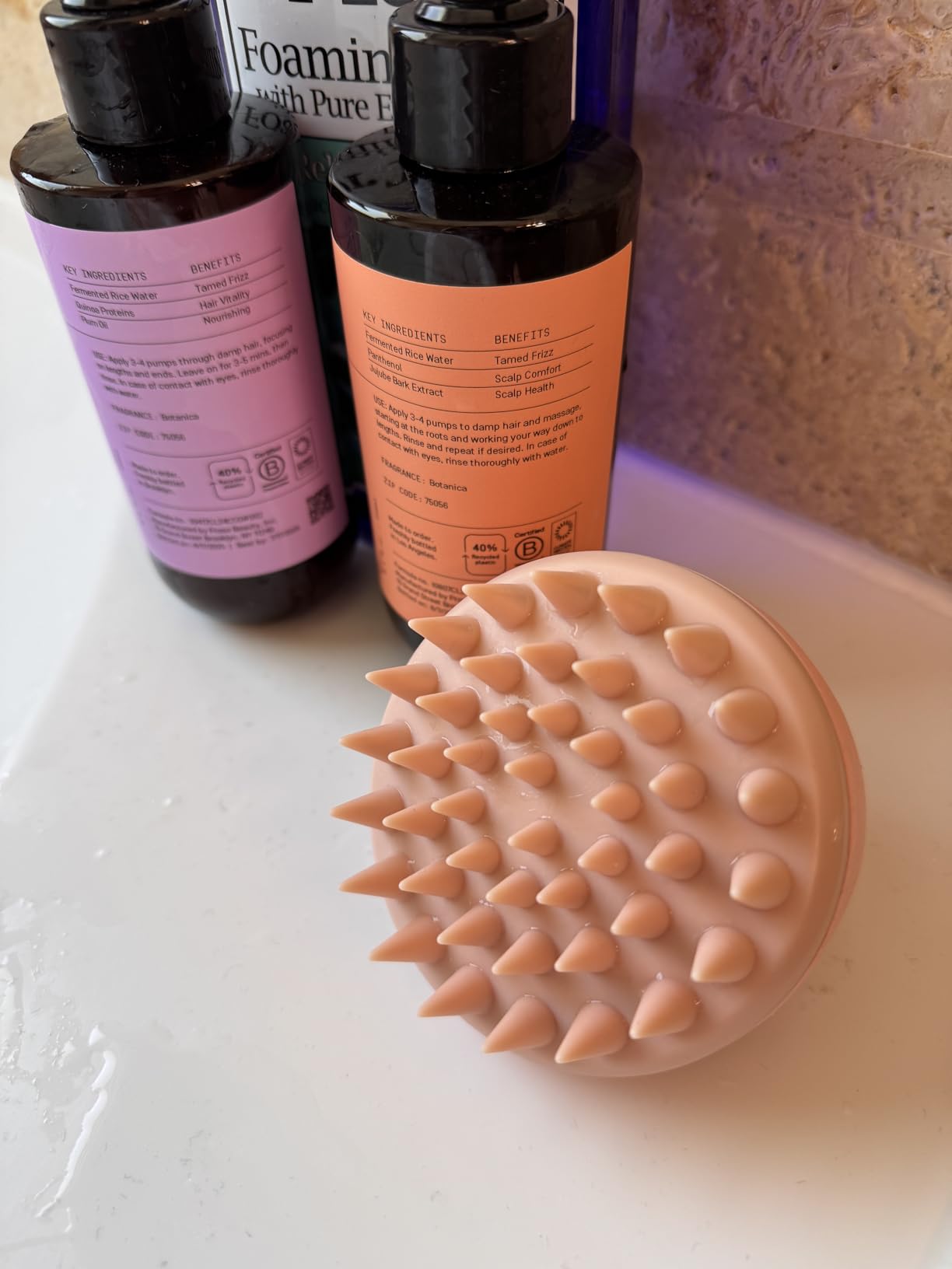 Sndyi Scalp Massager Shampoo Brush, Scalp Scrubber with Soft Silicone Bristles, Scalp Exfoliator for Dandruff Removal, Scalp Massager for Hair Growth, Wet Dry Hair Brush for Scalp Care customer photo 2
