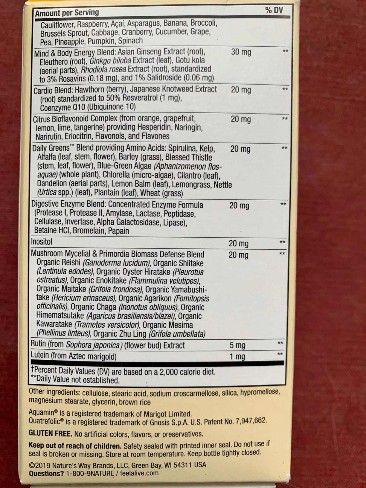 Nature's Way Alive! Ultra Potency Multivitamin for Men 50 Plus, Complete High Potency Formula with Vitamin D3, C, E, Methyl B12, Supports Cellular Energy, Heart, Brain, and Eye Health,* 150 Tablets customer photo 2