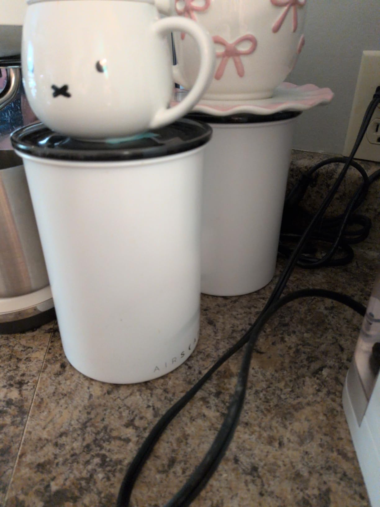 Planetary Design Airscape Stainless Steel Coffee Canister | Food Storage Container | US Patented Inner Plunger Lid REMOVES Excess Oxygen | Don't Buy airtight, Buy AIR-Less | (Medium, Brushed Copper) customer photo 1