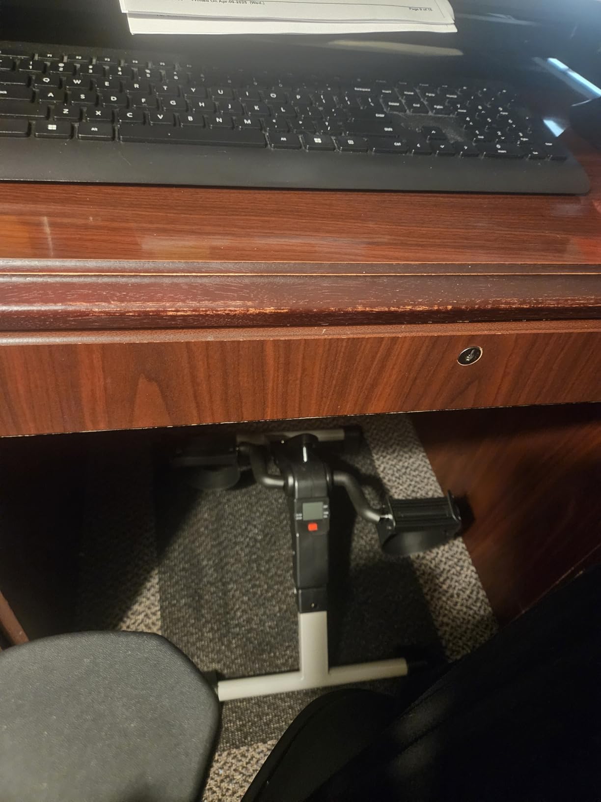 Under Desk Bike Pedal Exerciser, Upper & Lower Peddler Exerciser for Seniors with LCD Display, Fitness Folding Exerciser Peddler for Arm & Leg Workout customer photo 1