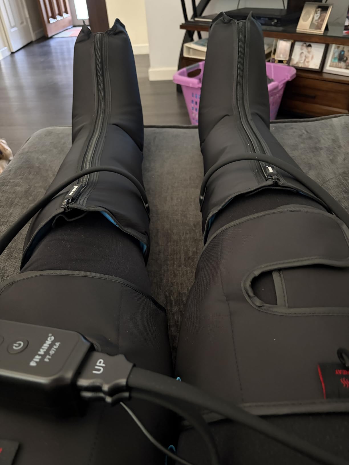FIT KING Air Compression Leg Massager with Heat and Compression for Circulation and Pain Relief, Full Leg & Foot Massager for Swelling Edema RLS with Pressure Sensor LCD Display customer photo 1