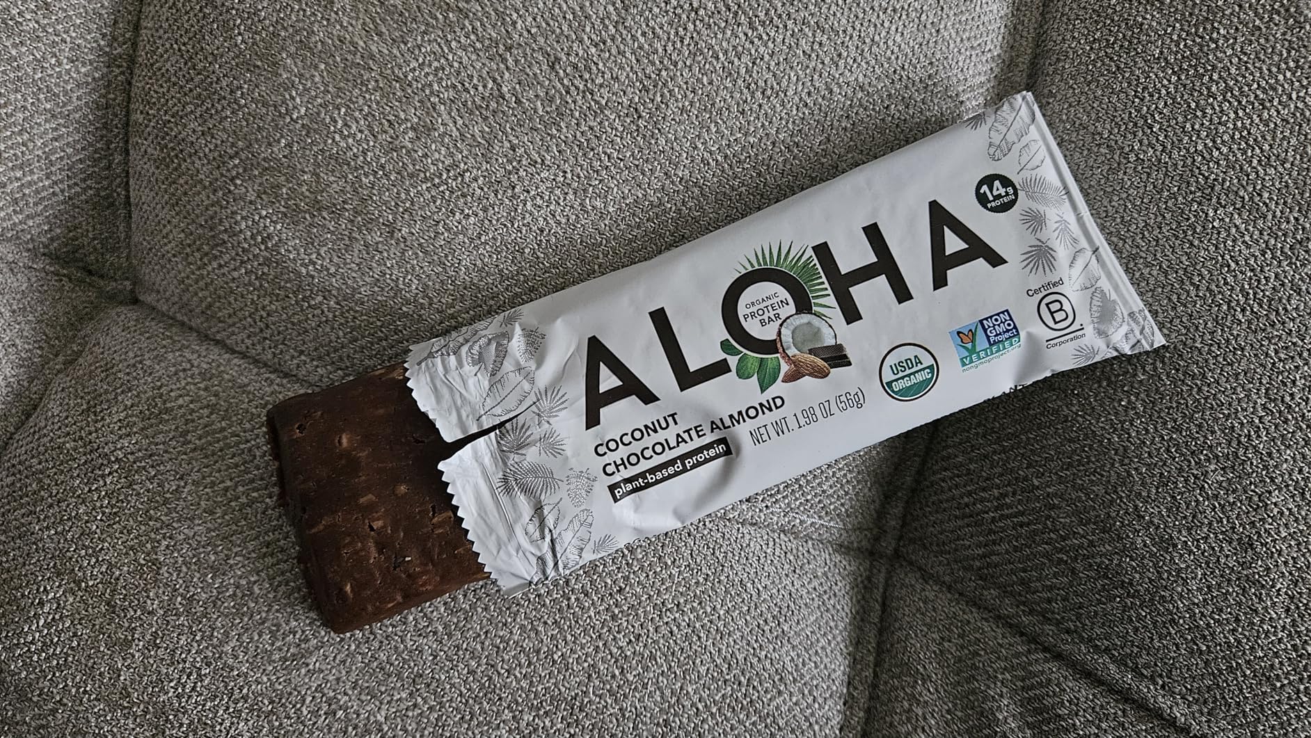 ALOHA Organic Plant Based Protein Bars, Coconut Chocolate Almond, 1.98-Ounce Bars (Pack of 12) customer photo 2