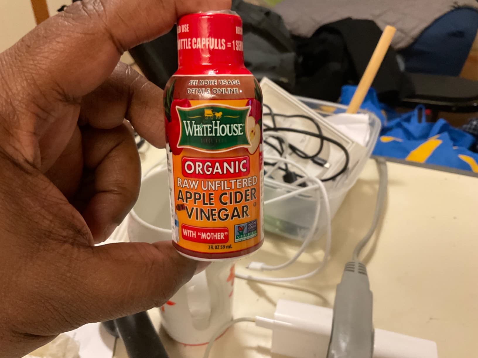 White House Organic Apple Cider Vinegar Shots, Raw Unfiltered, On the Go (Organic, Pack of 24) customer photo 1