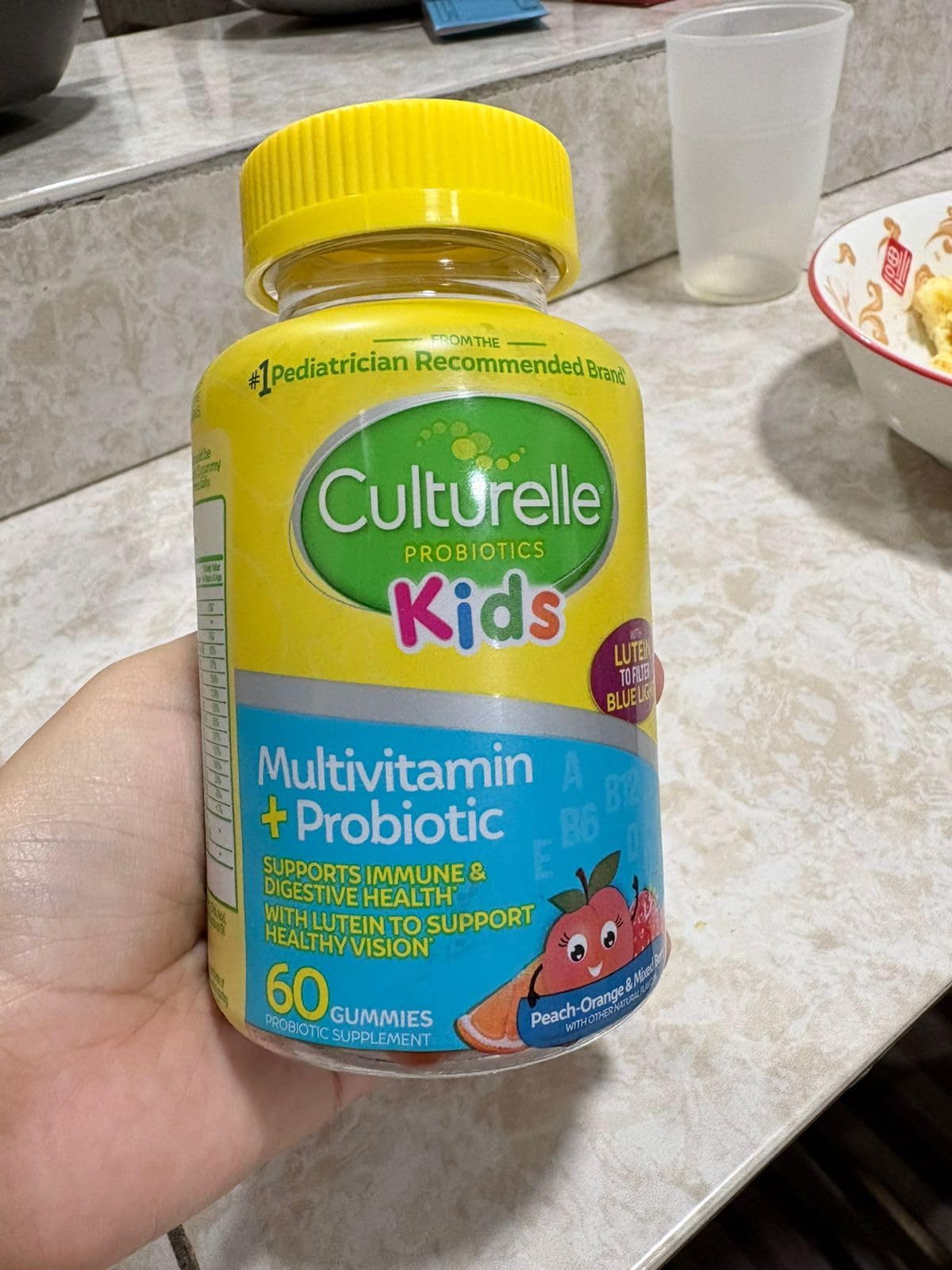Culturelle Kids Probiotic Gummies for Ages 2+ - Peach-Orange & Mixed Berry Flavors - Digestive & Immune Support with Lutein for Eye Health, 60 Count customer photo 2
