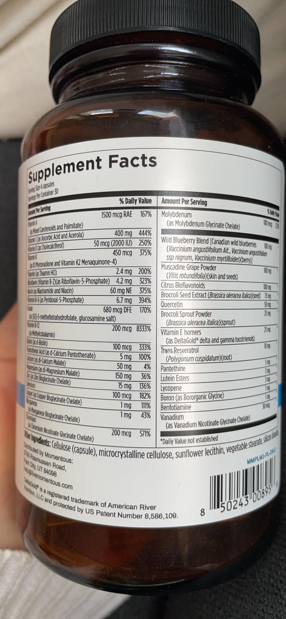 Momentous Essential Multivitamin for Women & Men - Complete Vitamin & Mineral Complex for Athletes & Wellness Enthusiasts - GMO & Gluten Free - NSF Certified for Sport - 30 Servings customer photo 1