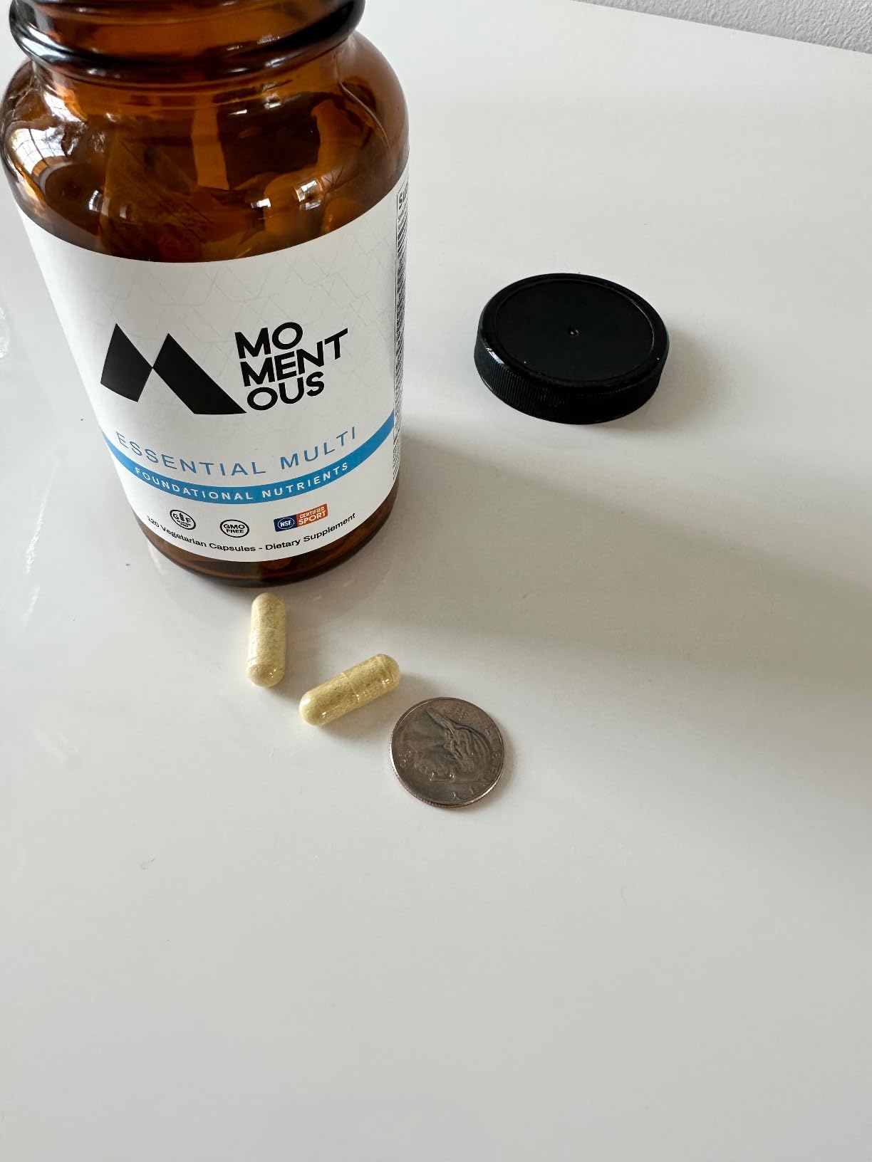 Momentous Essential Multivitamin for Women & Men - Complete Vitamin & Mineral Complex for Athletes & Wellness Enthusiasts - GMO & Gluten Free - NSF Certified for Sport - 30 Servings customer photo 2