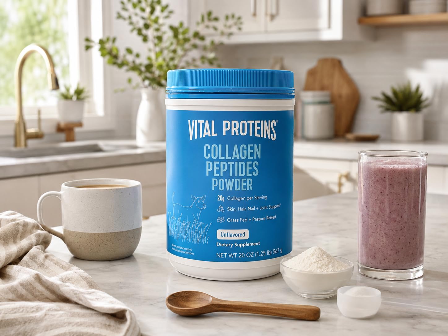 Vital Proteins Collagen Peptides Powder - Supports Hair, Nail, Skin, Bone & Joint Health, Unflavored, 9.33 OZ customer photo 1