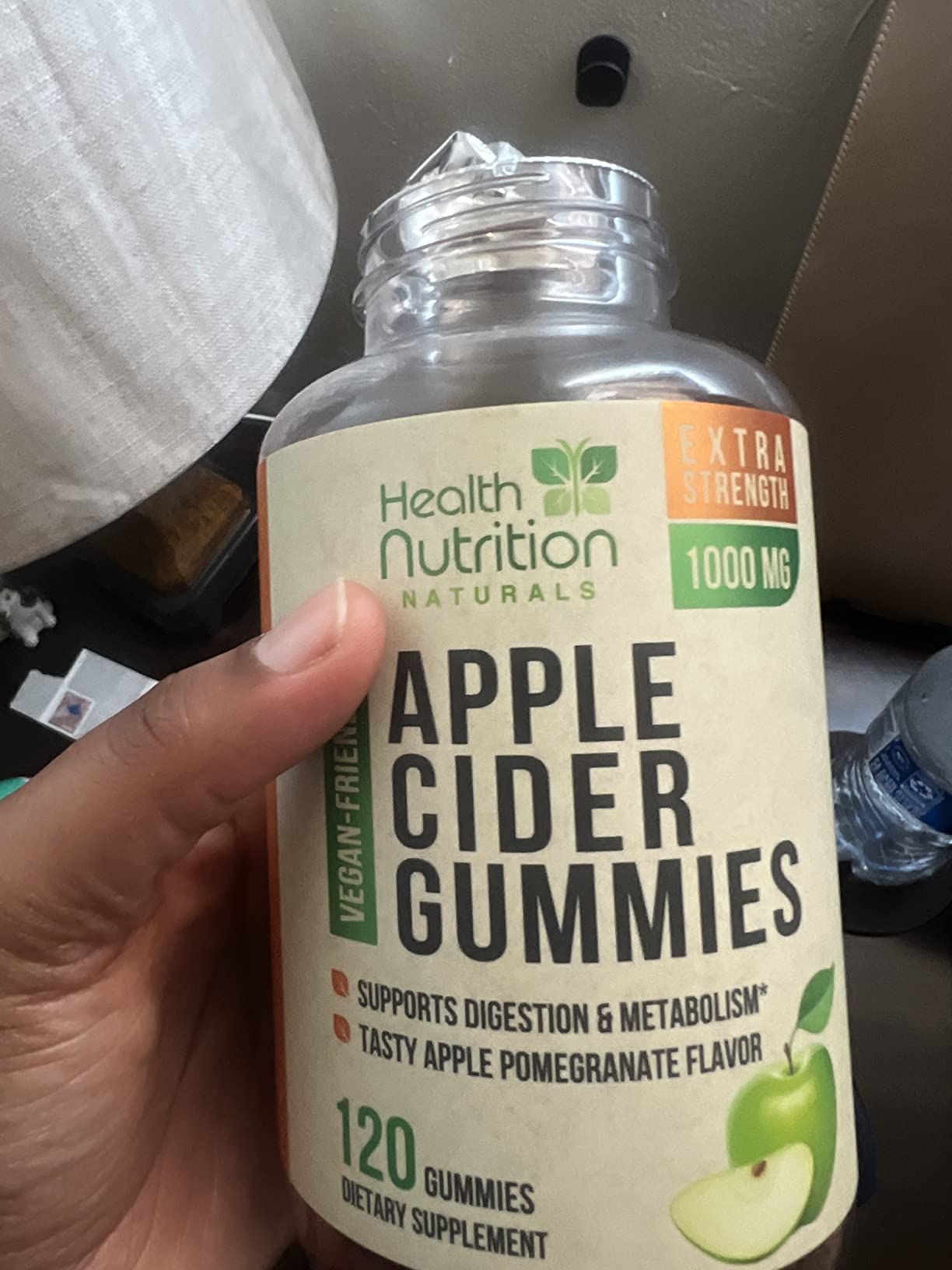 Apple Cider Vinegar Gummies Zero Sugar - Max Strength ACV Gummy Vitamins - Vitamin B12 & The Mother - Metabolism & Energy Support - Vegan Apple Cider Vinegar Gummy Supplement - Non-GMO - 60 Gummies customer photo 1