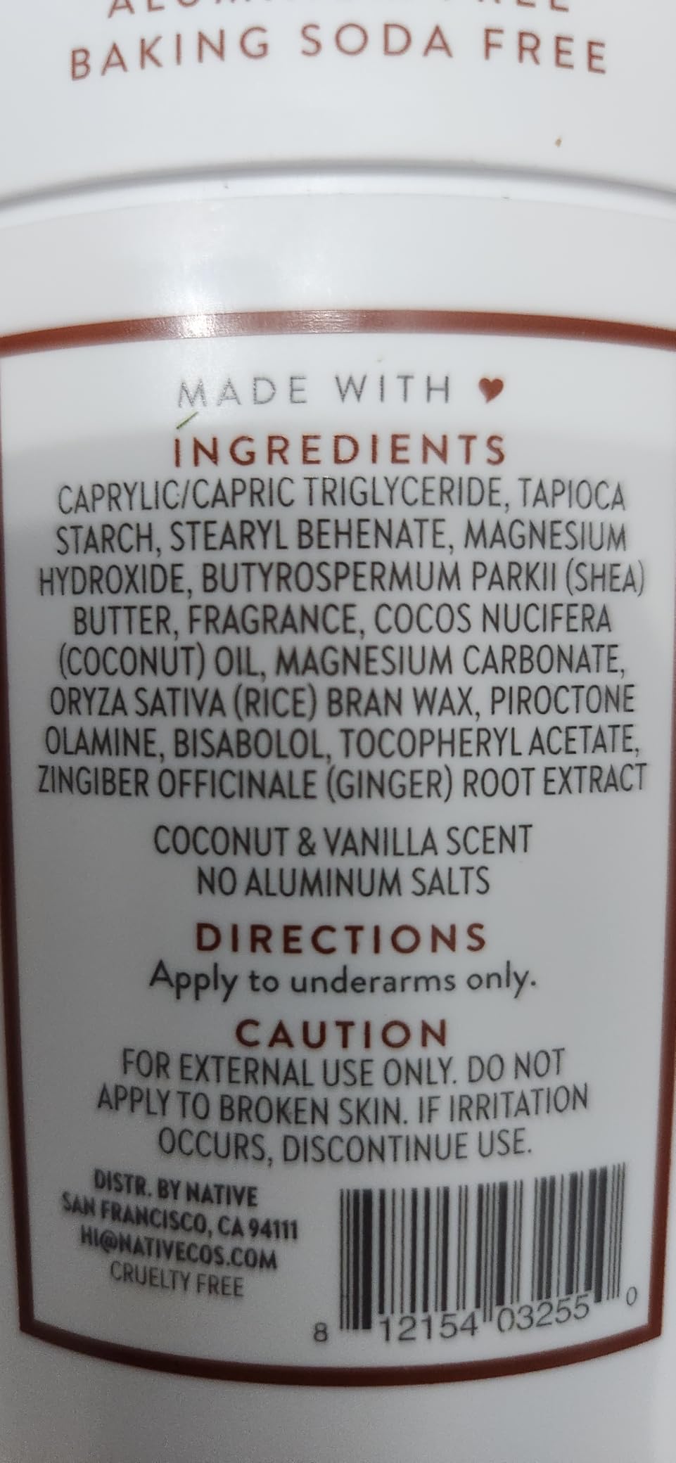 Native Sensitive Deodorant Contains Naturally Derived Ingredients, 72 Hour Odor Control | Deodorant for Women & Men, Aluminum Free with Baking Soda, Coconut Oil and Shea Butter, Coconut & Vanilla customer photo 1