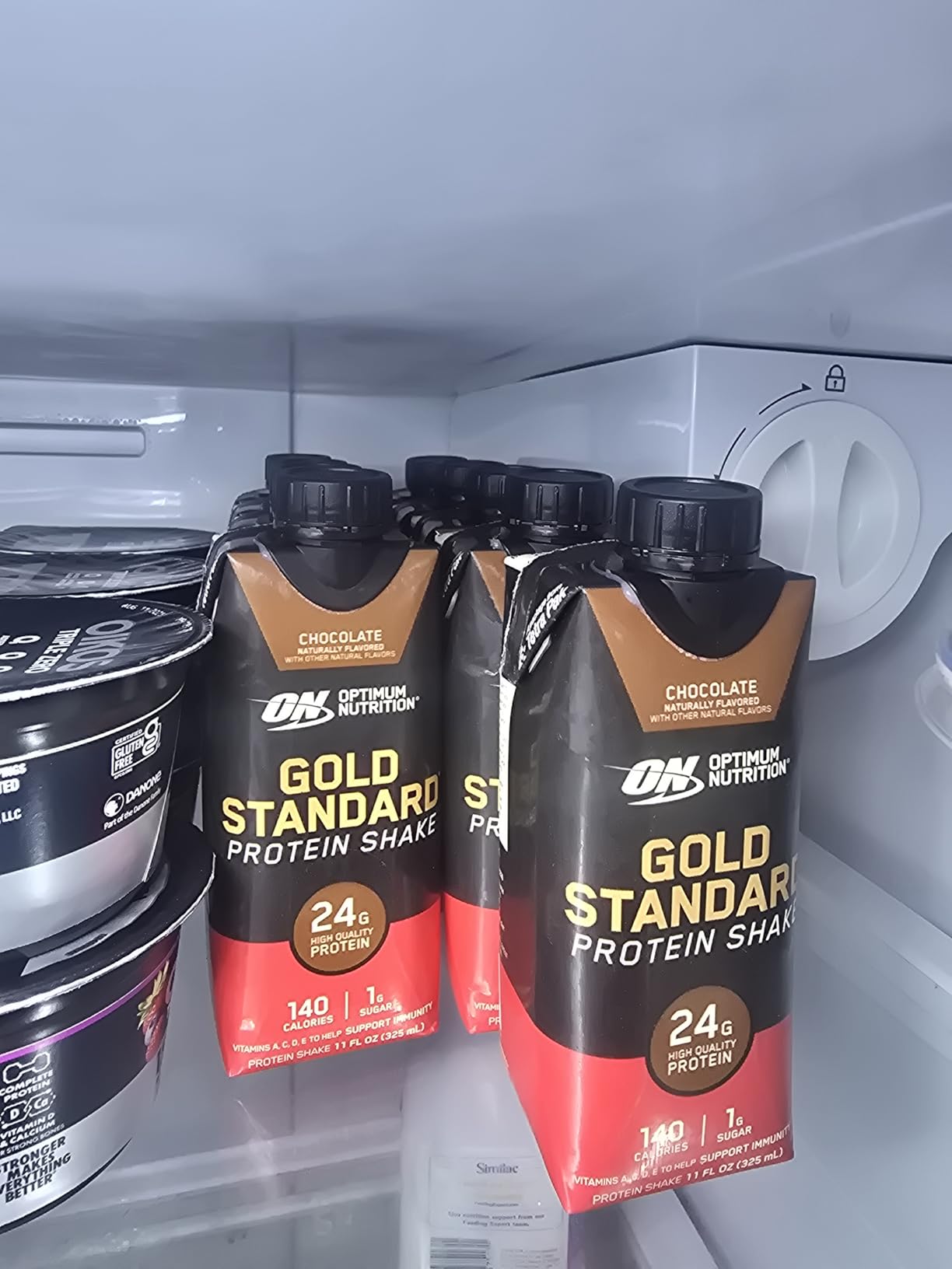 Optimum Nutrition Gold Standard Protein Shake, 24g Protein, Ready to Drink Protein Drinks, Chocolate, 11 Fl Oz, 12 Count (Pack of 1) (Packaging May Vary) customer photo 1